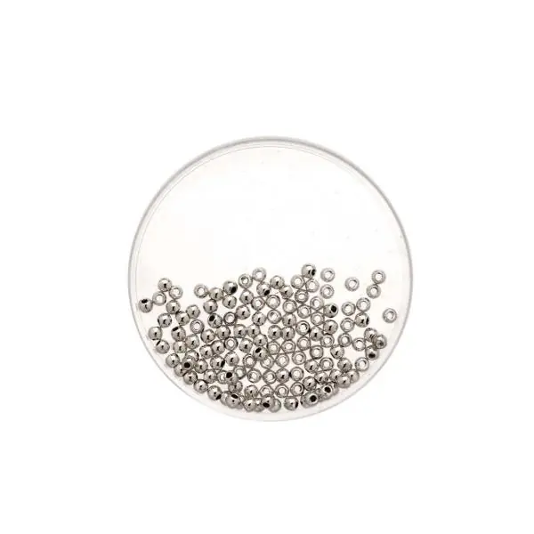 Glorex Metallic Perlen 8 mm 15 Stück silberfarben