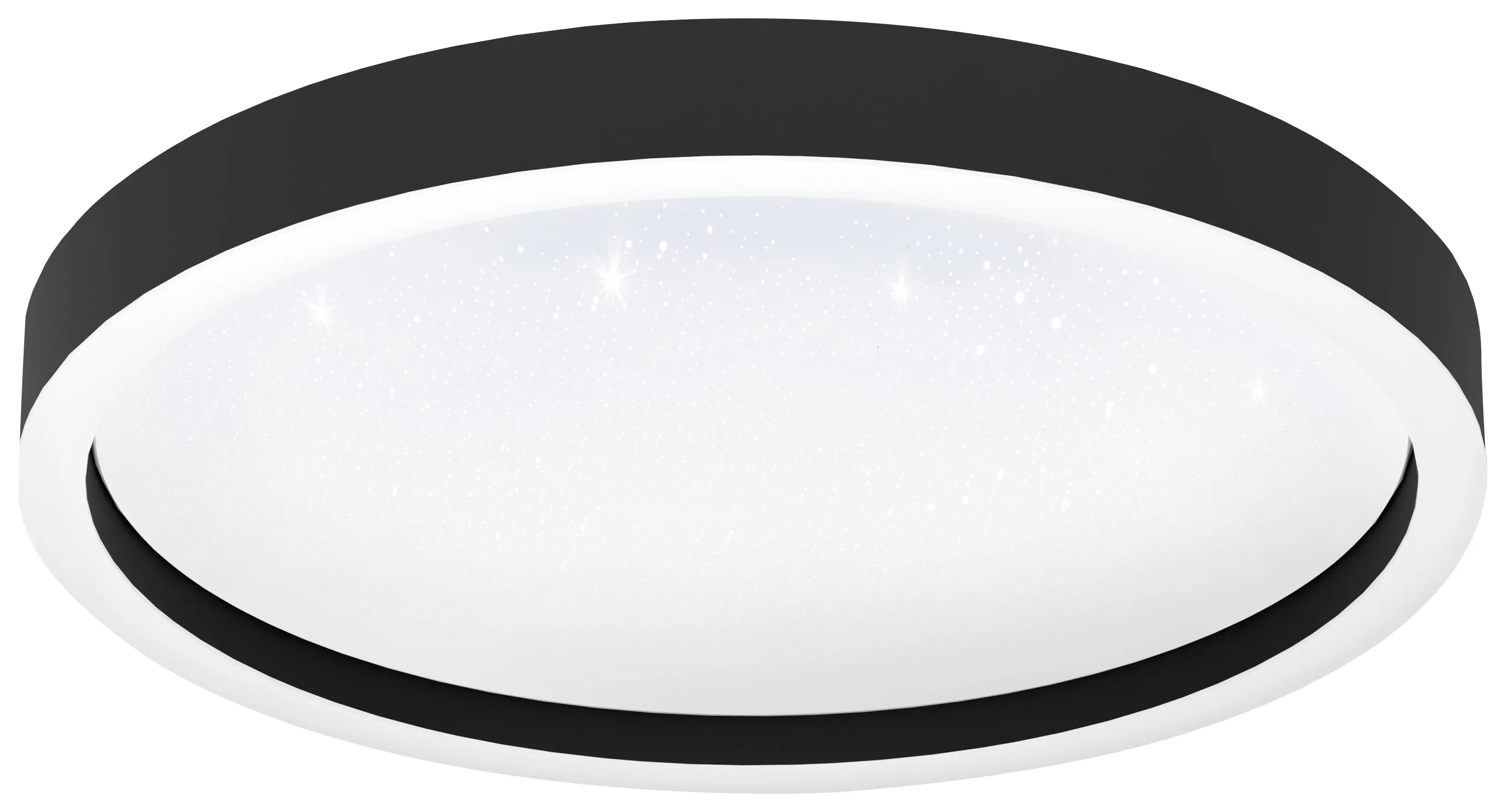 Eglo Connect LED Deckenleuchte Montemorelos-Z schwarz Ø 42 cm mit Kristalleffekt