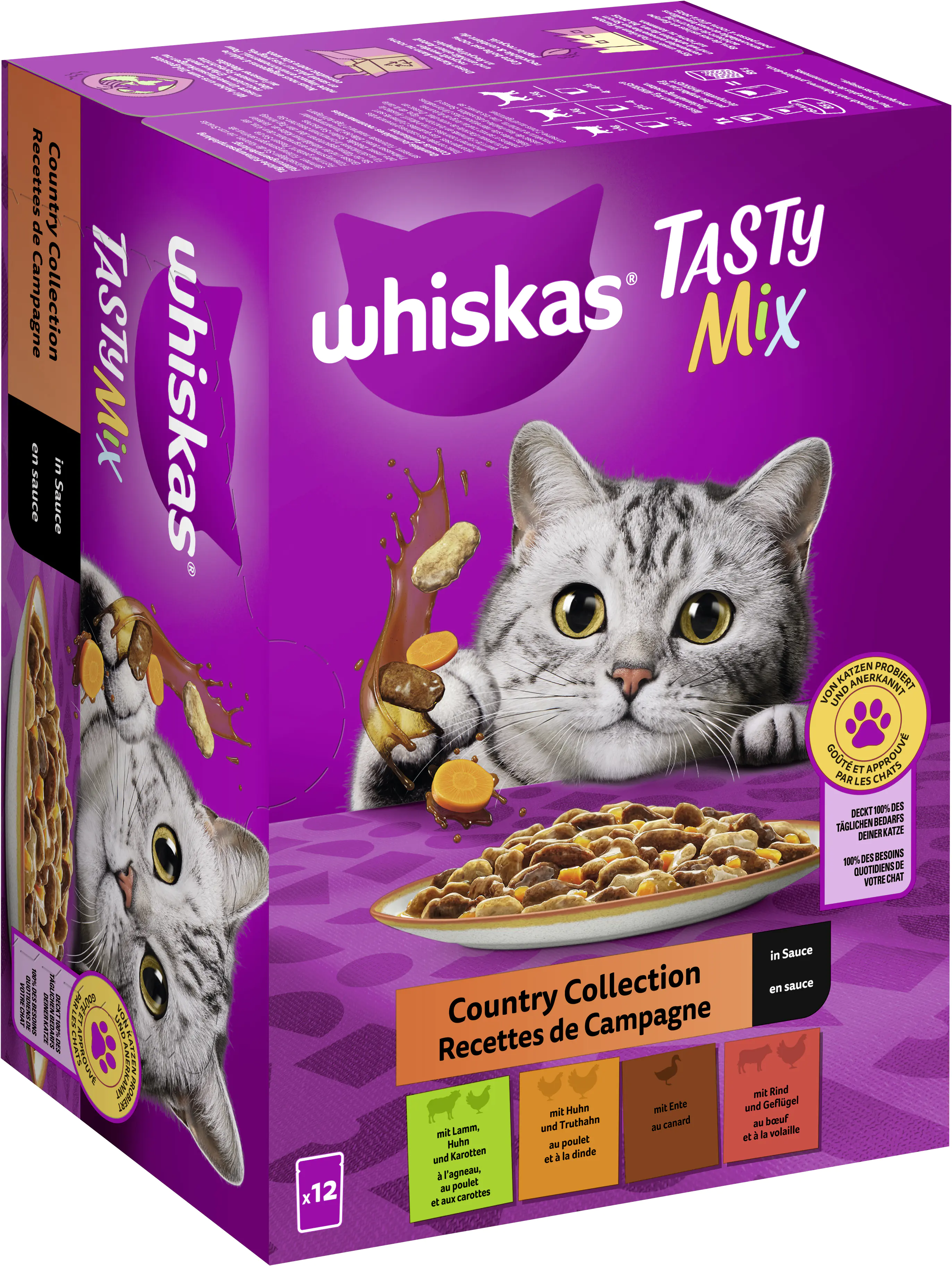 Whiskas Multipack Country Collection Tasty Mix Katzenfutter 12 x 85 g