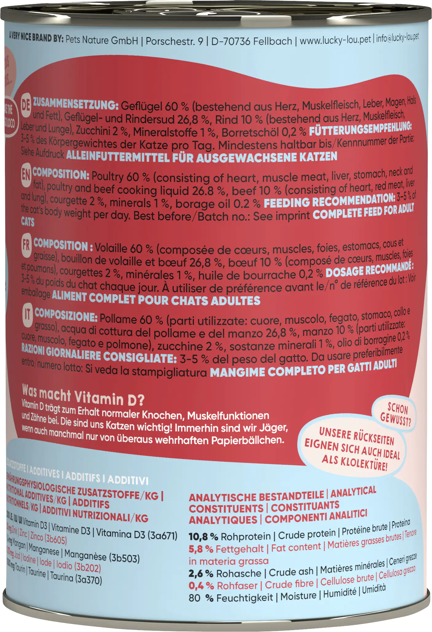 Lucky Lou Lifestage Adult Geflügel und Rind 400g