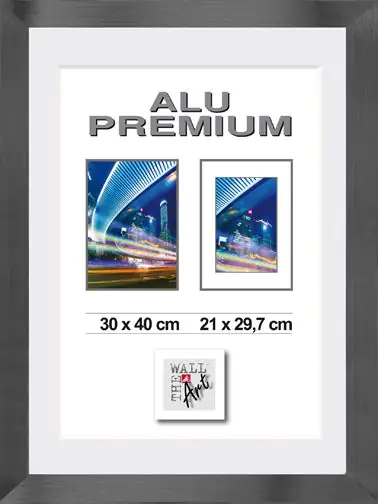 Aluminiumrahmen Quattro schwarz, 30 x 40 cm