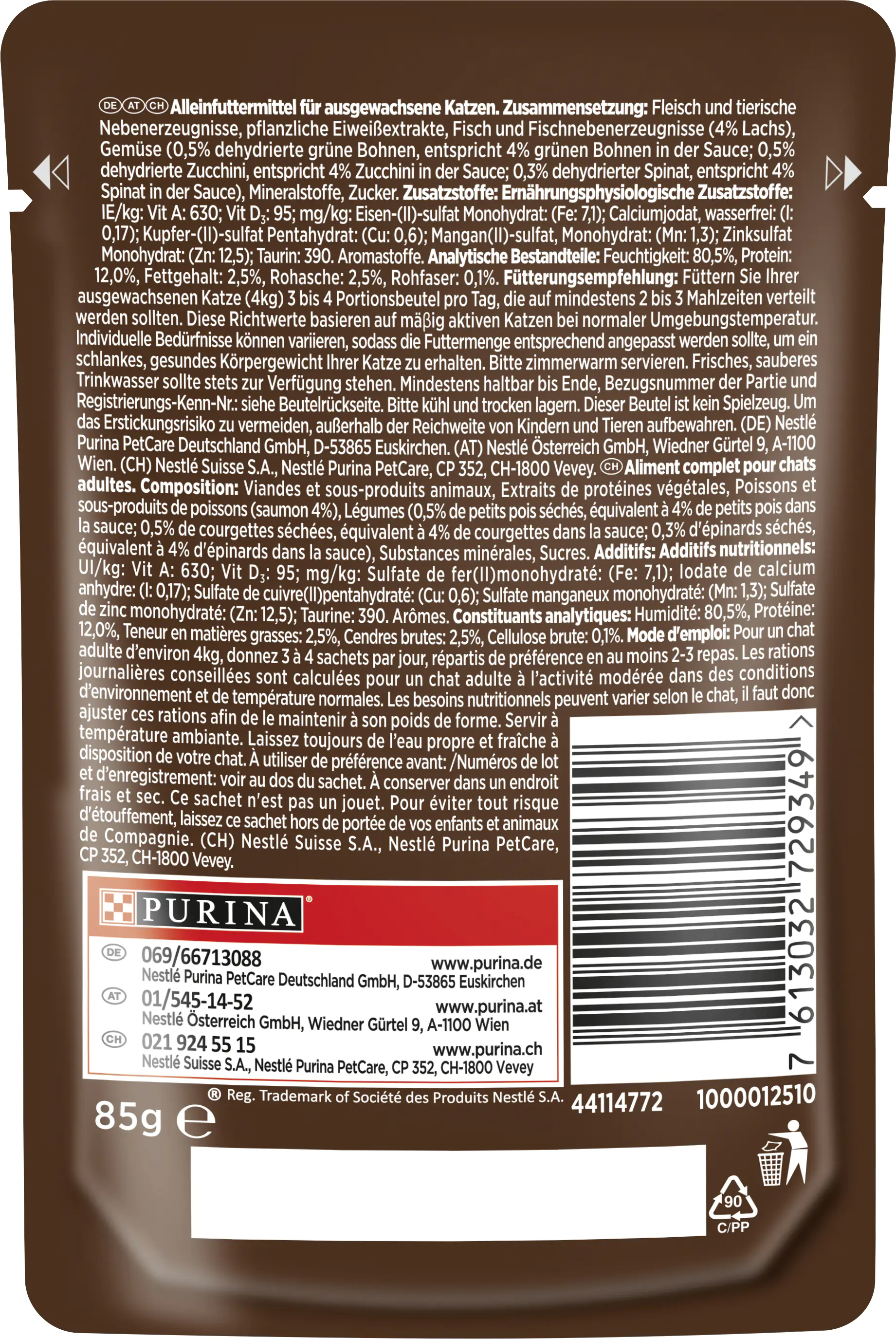 Gourmet A la Carte mit Lachs an feinem Gartengemüse 85 g Gourmet A la Carte mit Lachs an feinem Gartengemüse 85 g