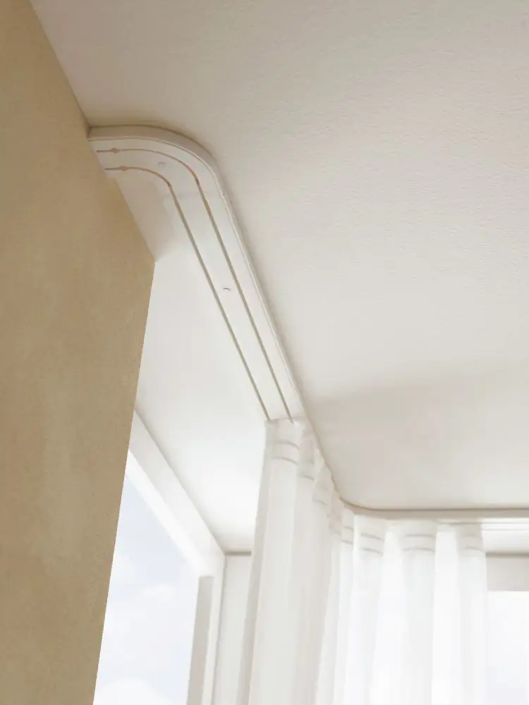 Gardinia Erkerbogen für Vorhangschiene GE, weiß