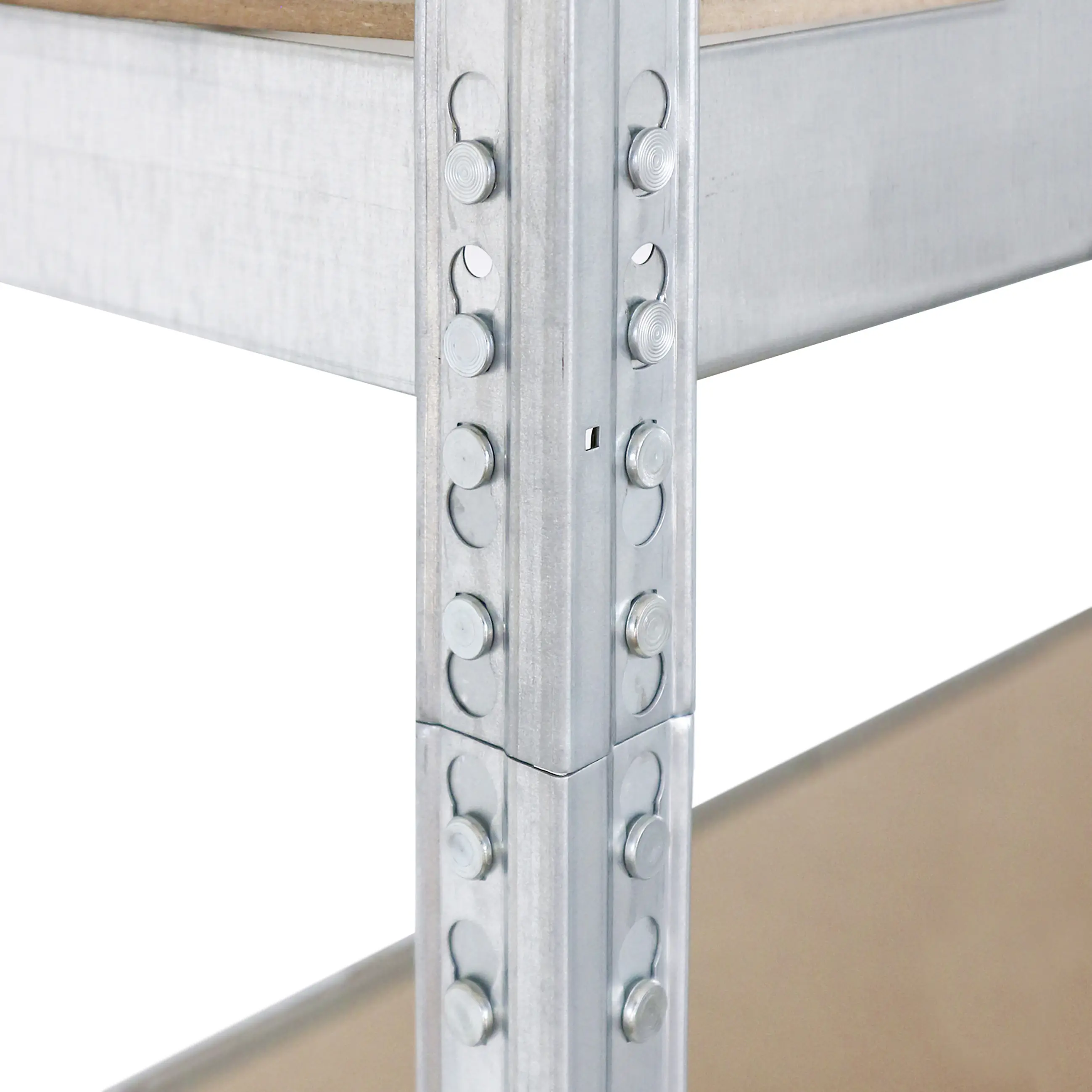 Ar Shelving Eck-Schwerlastregal Rivet Budget verzinkt 180 x 70 cm 4 HDF Böden 700 kg