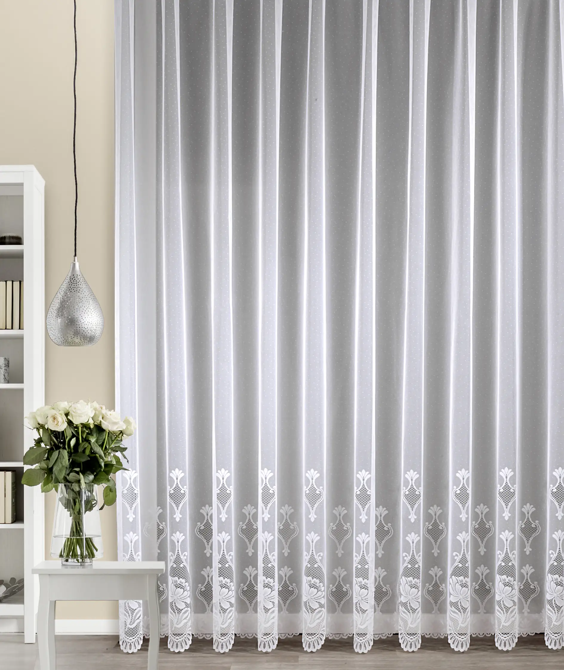 Neusser Collection Sockelstore mit Gardinenband weiß 300x245 cm