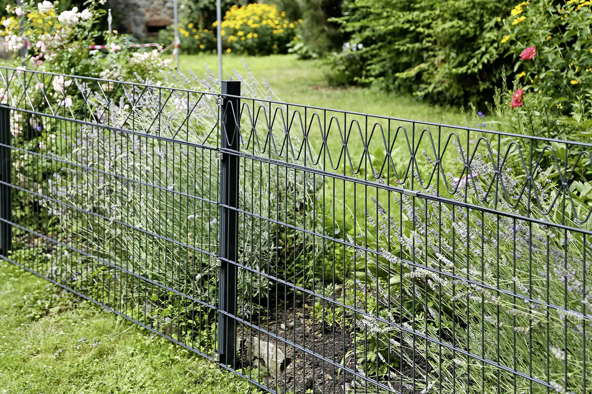 Alberts Doppelstabmatten-Grundset Eleganz 200 x 160 cm 2 m anthrazit