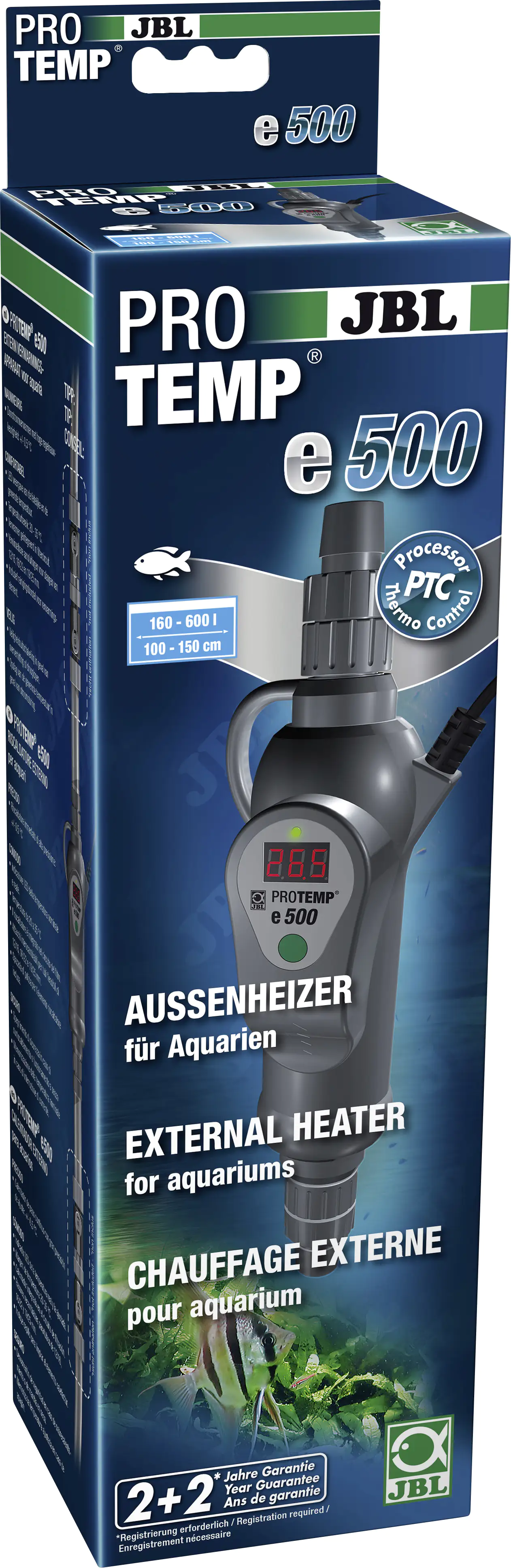 JBL Aquarienzubehör Außenheizer Protemp e500 dunkelgrau