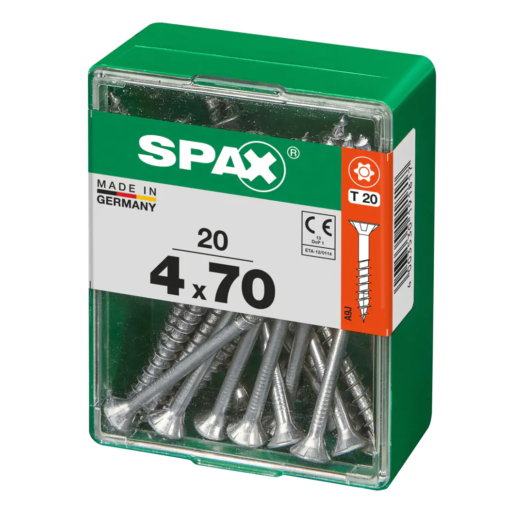 Spax Universalschrauben 4.0 x 70 mm TX 20 - 20 Stk. Spax Universalschrauben 4.0 x 70 mm TX 20 - 20 Stk.