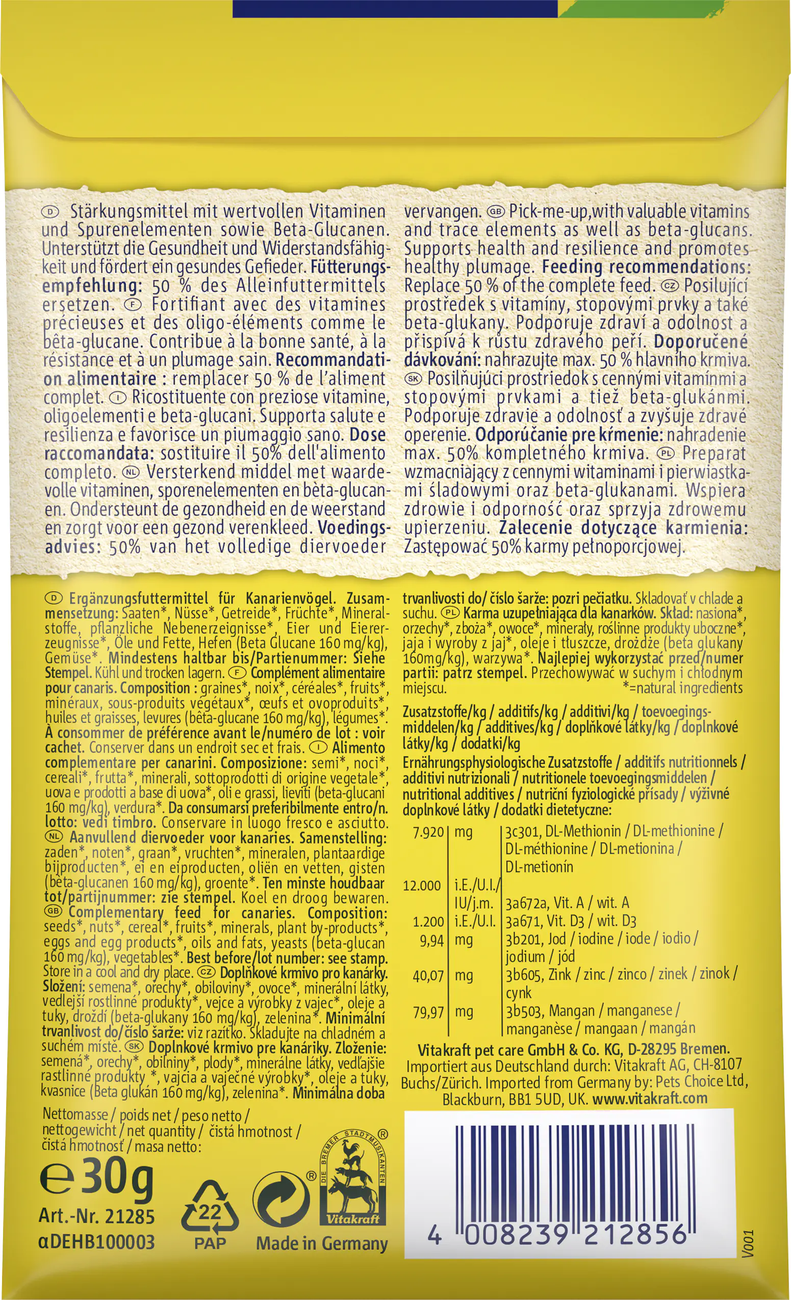 Vitakraft Kanarien Stärkung 30 g