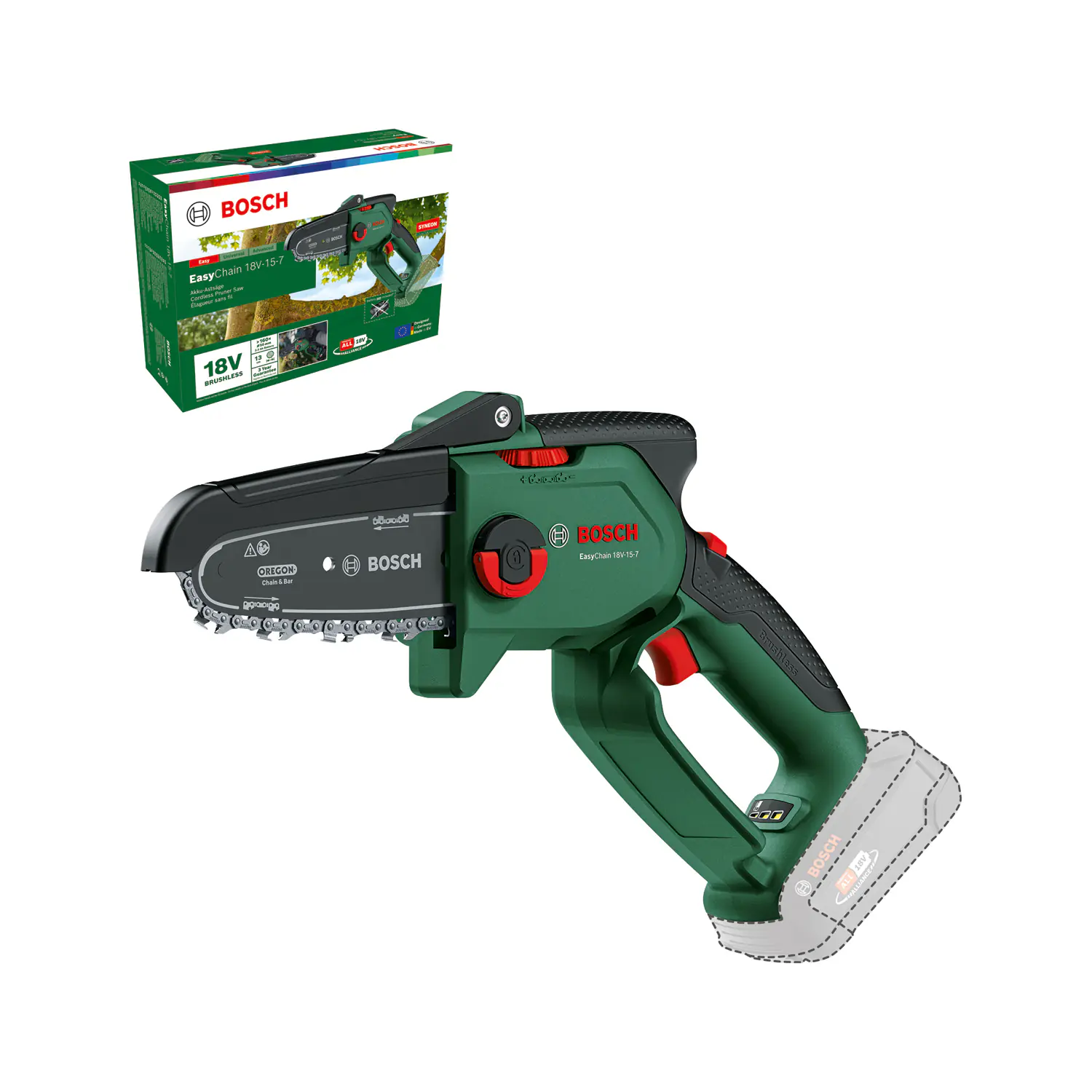 Bosch Akku-Kettensäge EasyChain 18V Solo Bosch Akku-Kettensäge EasyChain 18V Solo
