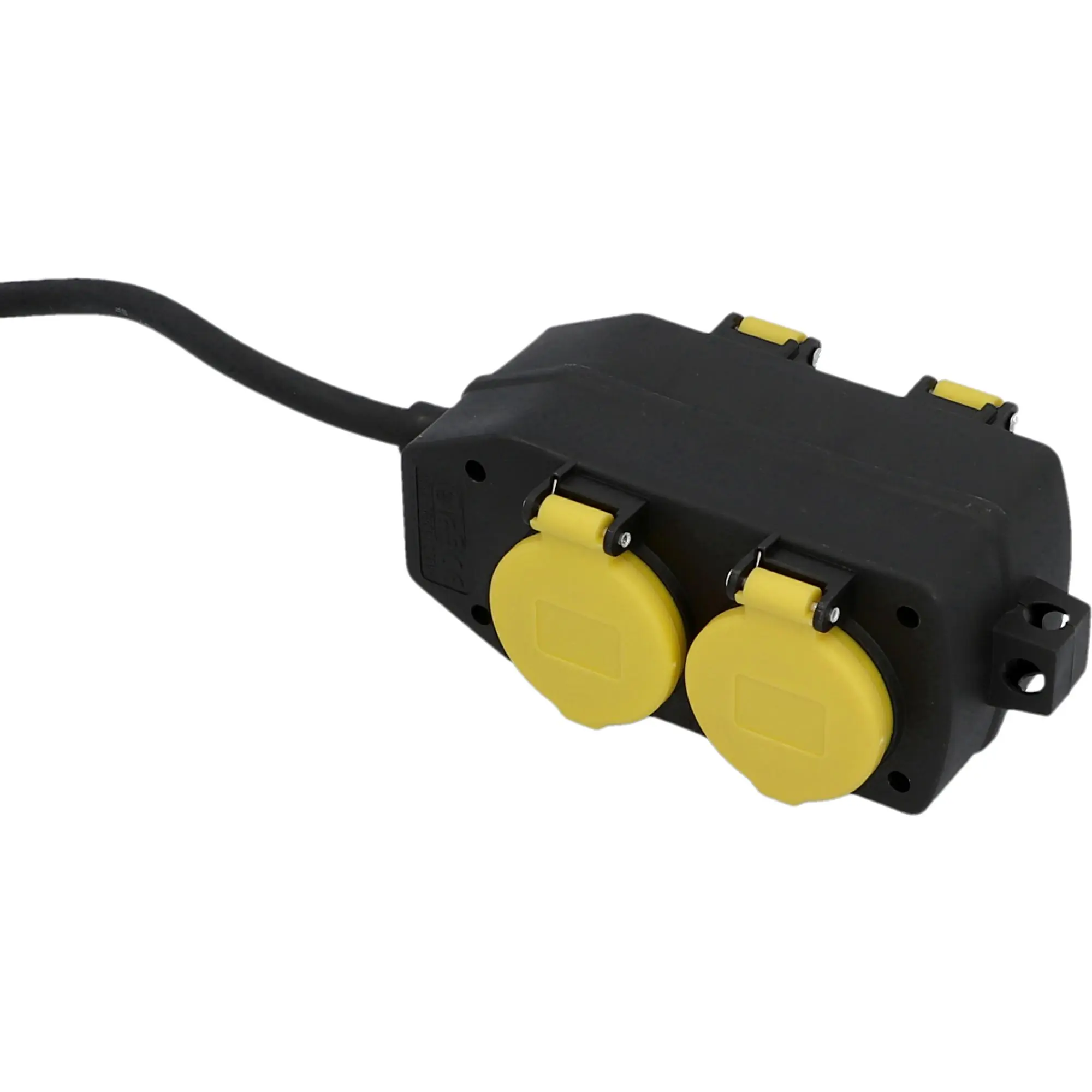 Unitec Steckdosenleiste 4-fach 5m für Außen, mit Berührungsschutz, schwarz