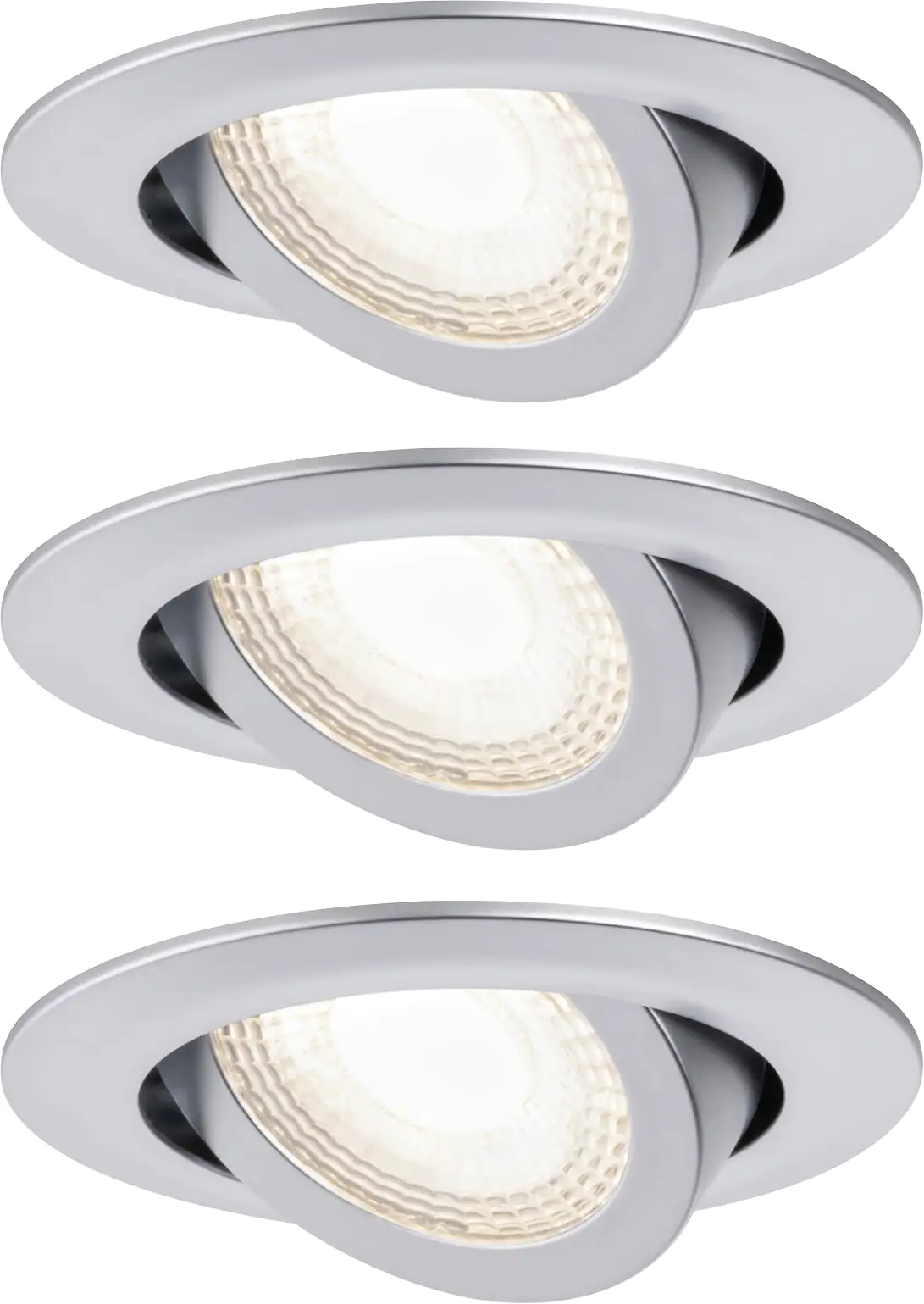 Paulmann LED Einbauleuchte 3er-Set chrom schwenkbar