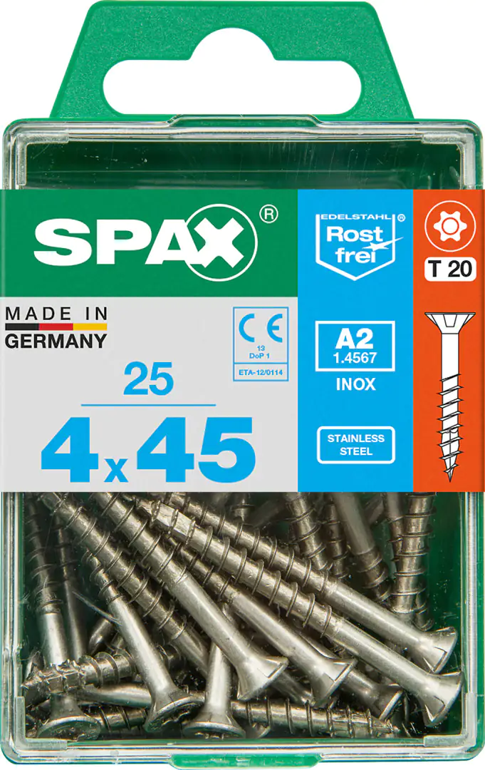 Spax Universalschrauben 4.0 x 45 mm TX 20 - 25 Stk.