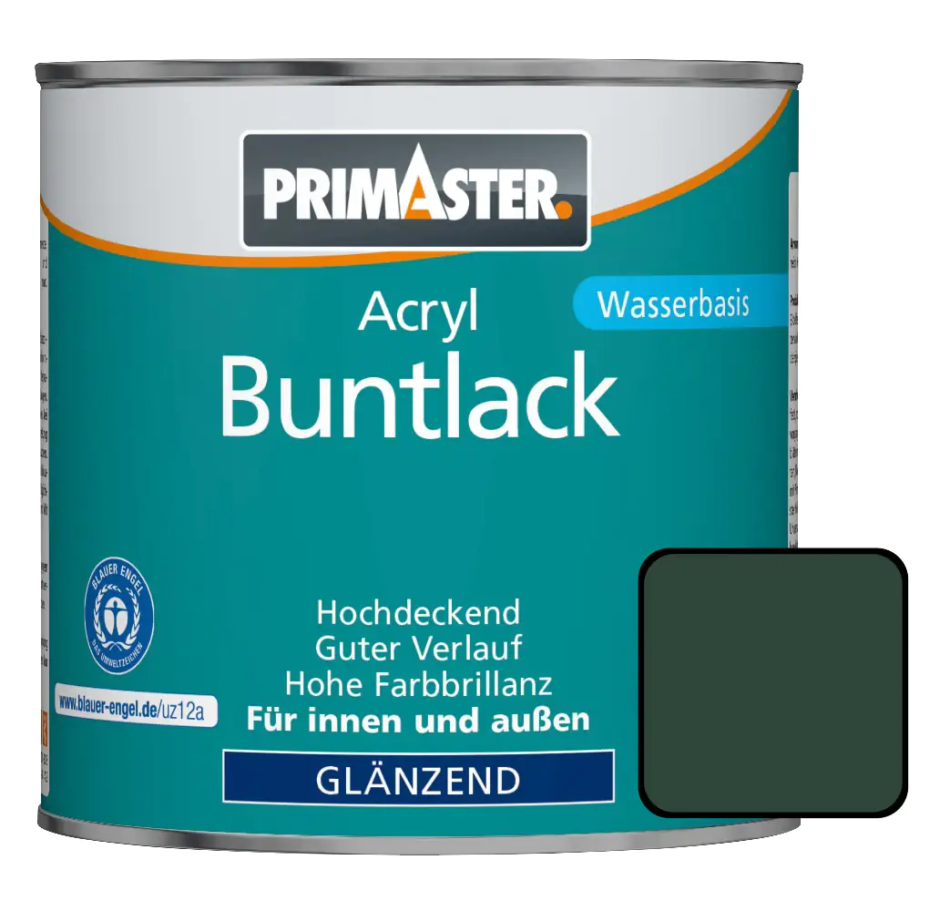 Primaster Acryl Buntlack RAL 6005 125 ml moosgrün glänzend