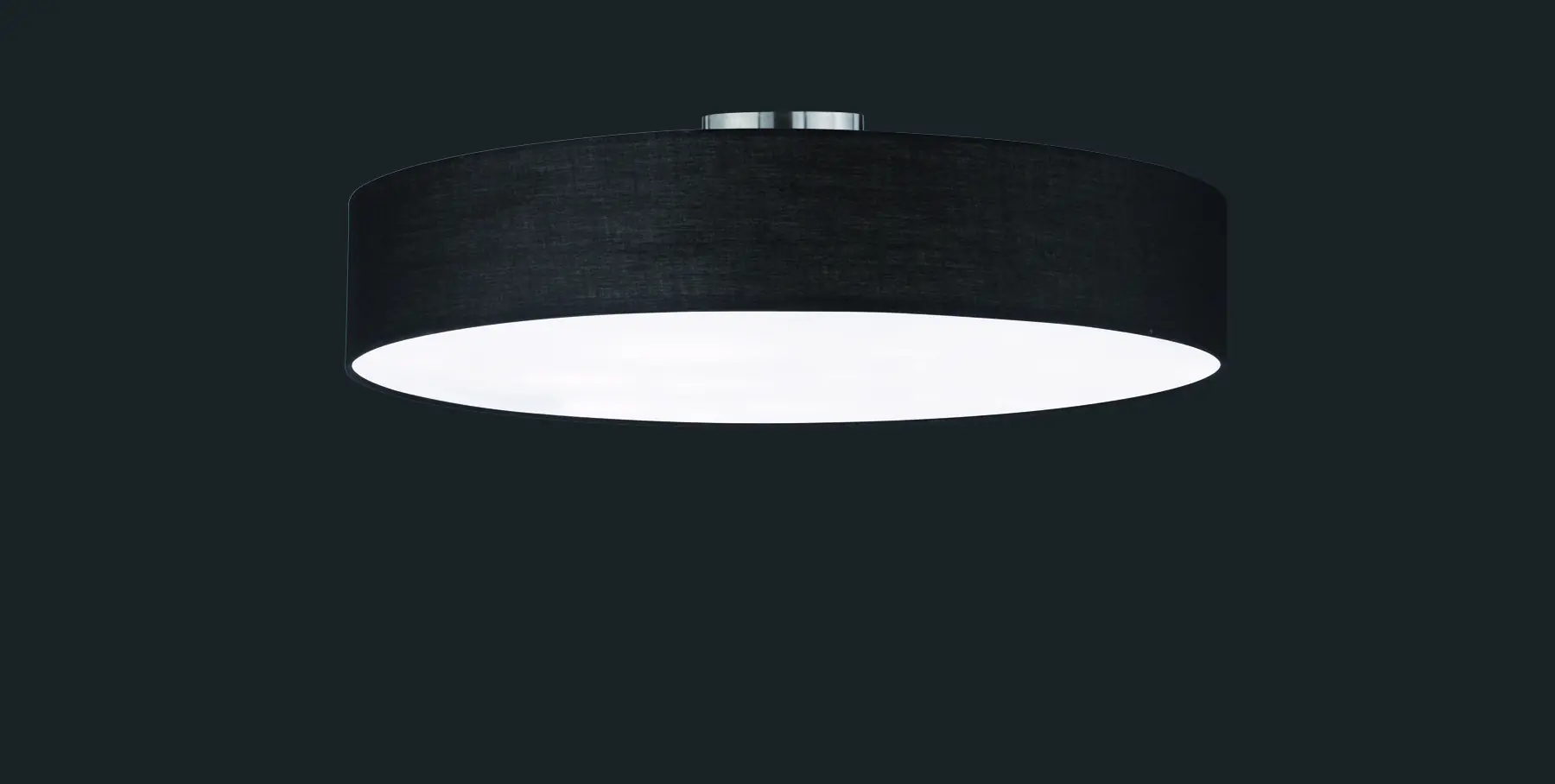 Trio Deckenleuchte Hotel schwarz  Ø 65 cm