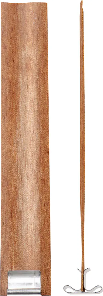 Glorex Holzdocht für Knisterkerzen Welle mit Ständer 12 x 2 cm 2 Stück