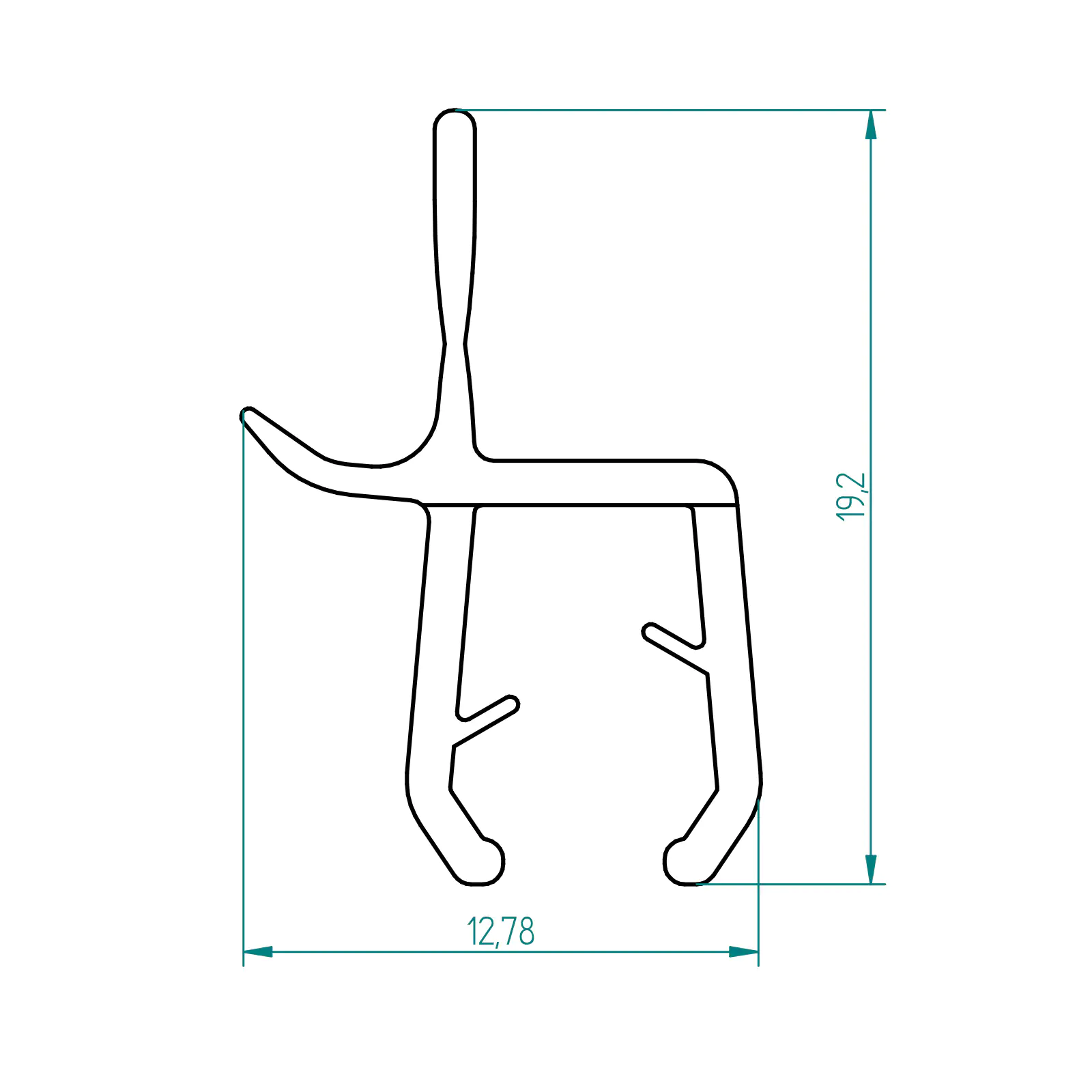 Breuer Spritzschutzprofil 1 m