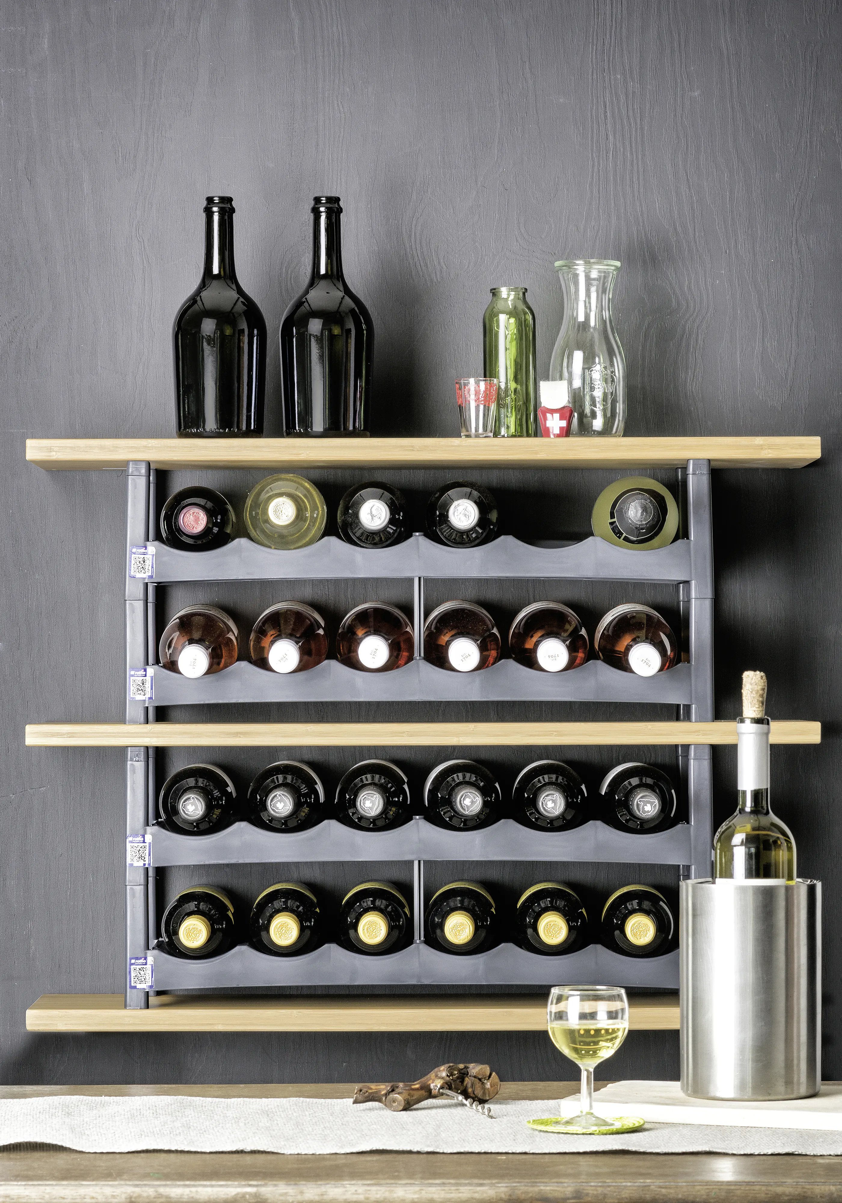 Rotho Flaschenregal Vario 60 x 22 x 14 cm Rotho Flaschenregal Vario 60 x 22 x 14 cm