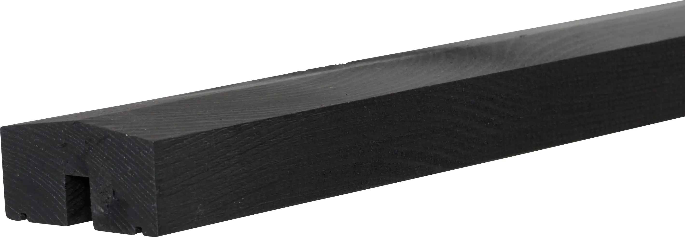 Plus Klink/Plank Abschlussbrett schwarz 3,4 x 6,8 x 174 cm