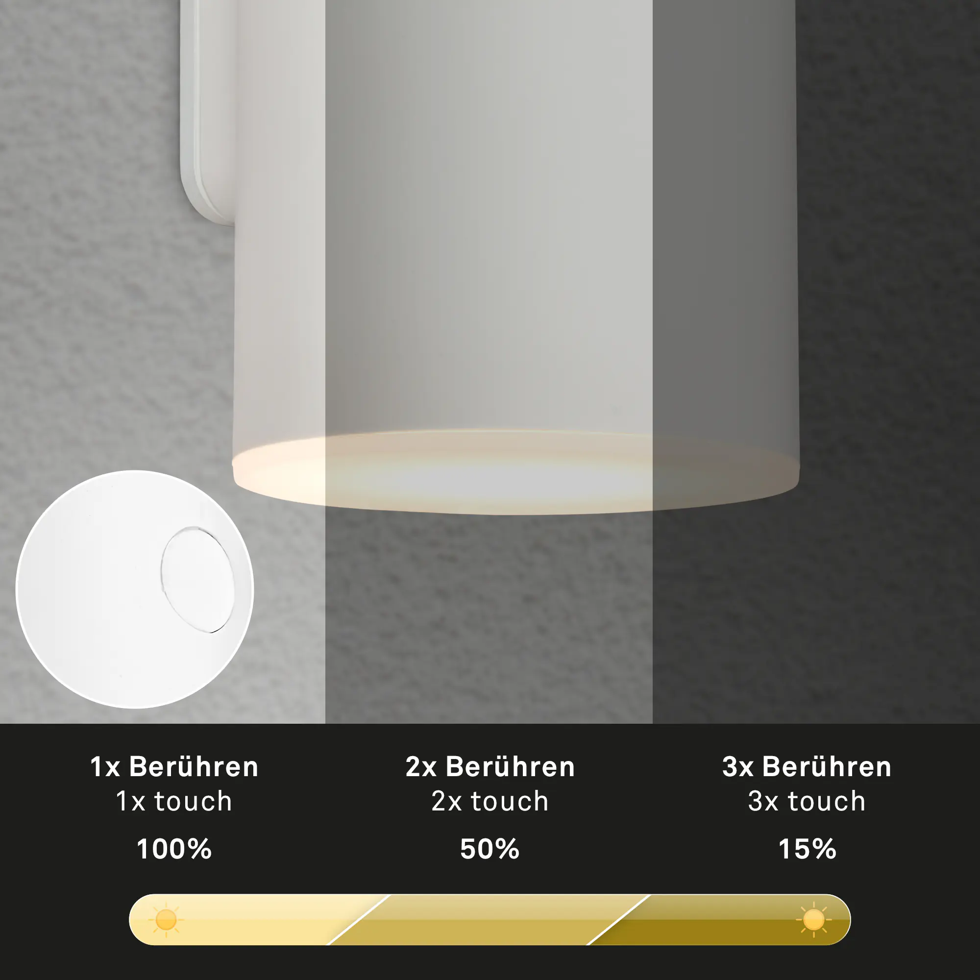 Briloner LED Akku-Außenwandleuchte Lima 6W weiß dimmbar warmweiß Briloner LED Akku-Außenwandleuchte Lima 6W weiß dimmbar warmweiß
