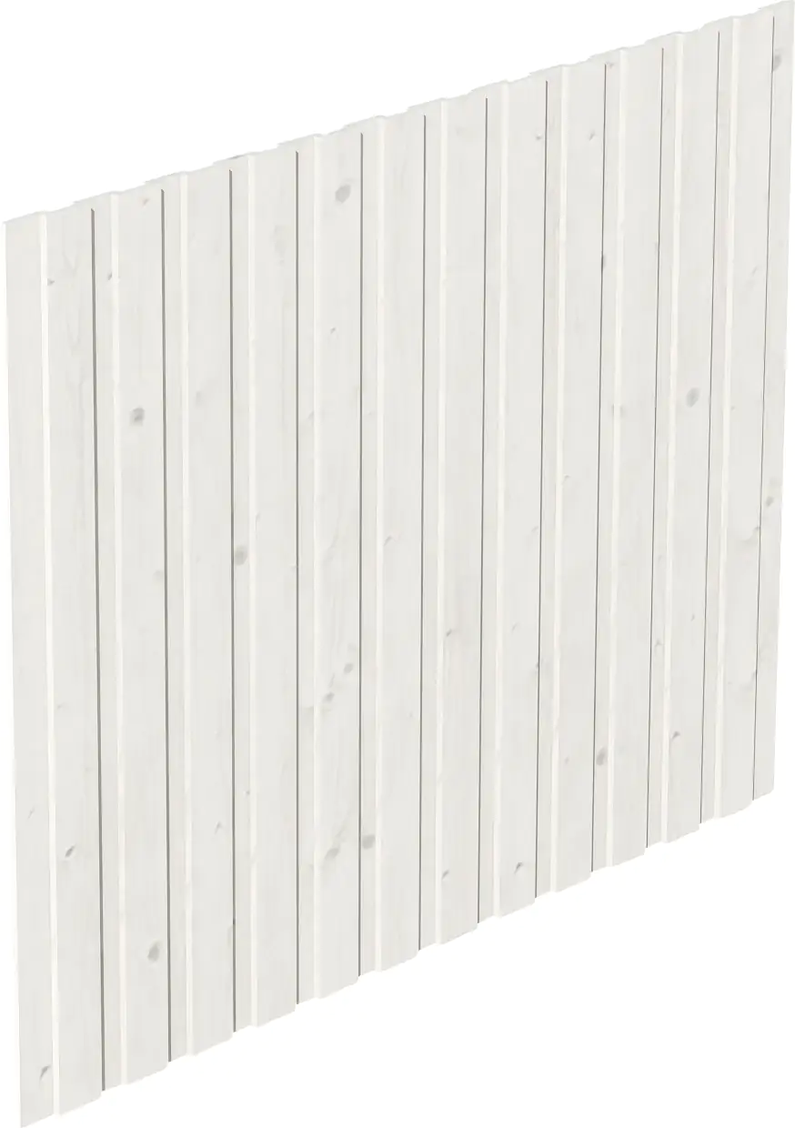 SKAN HOLZ Seitenwand Deckelschalung 230 x 180 cm, Fichte, lasiert in Weiß
