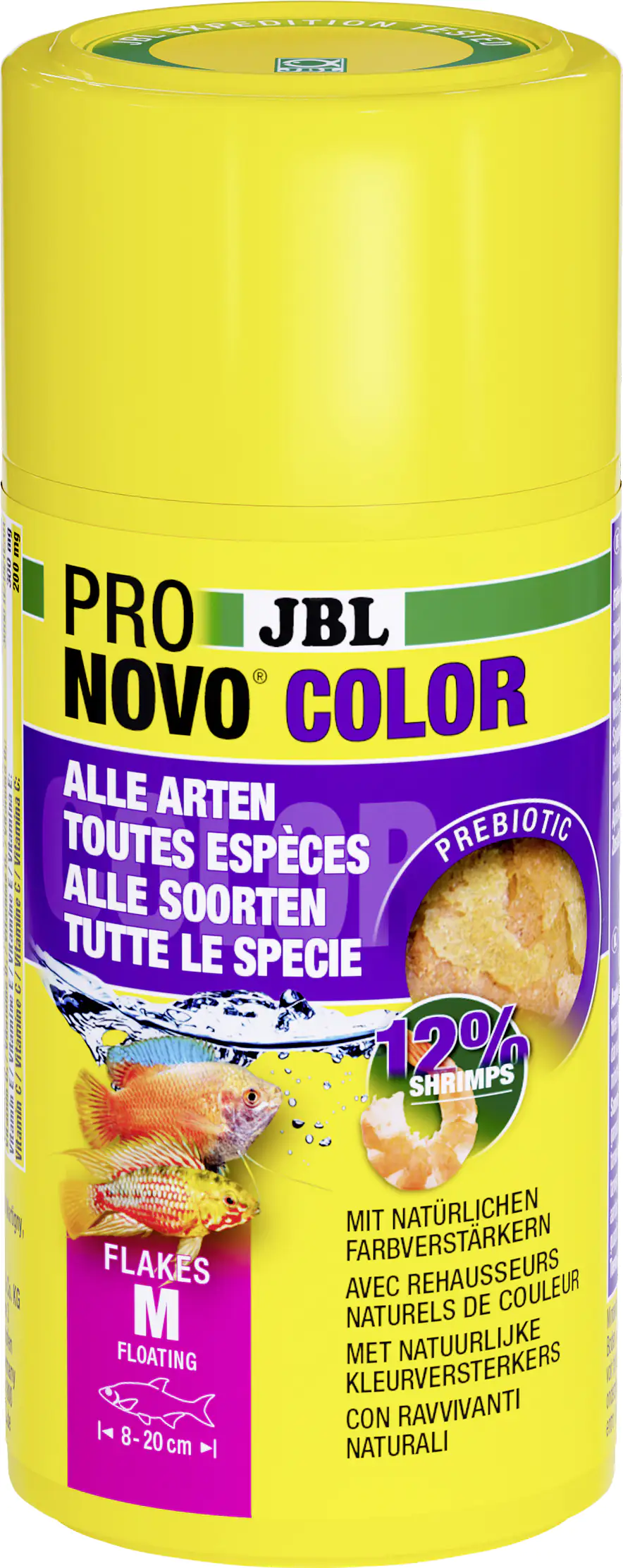 JBL Fischfutter Pronovo Color Flakes M Fischfutterflocken 100 ml