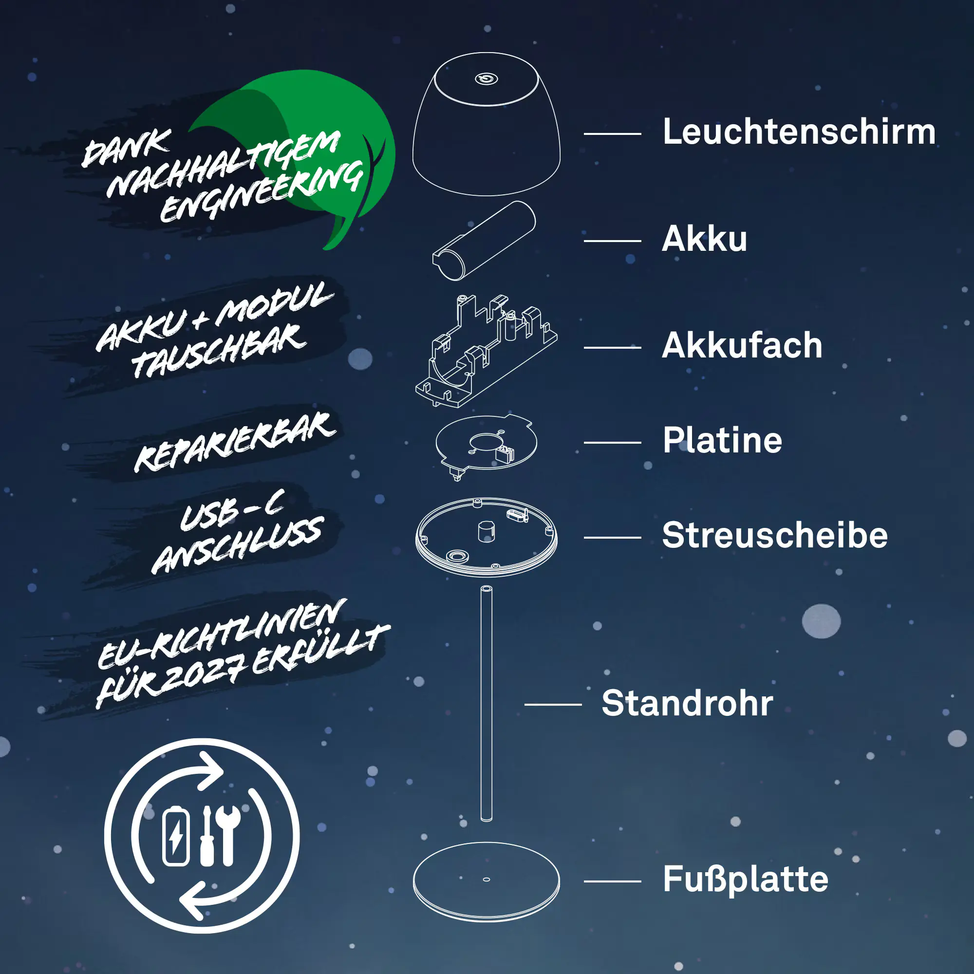 Dika LED Akku-Tischleuchte Serina Mini Touch umbrasand 20 x 8 cm warmweiß  Dika LED Akku-Tischleuchte Serina Mini Touch umbrasand 20 x 8 cm warmweiß