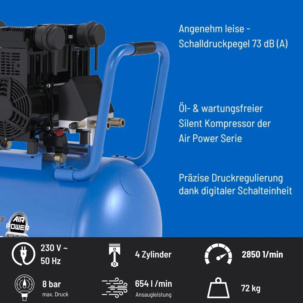 Güde Kompressor Airpower 675/8/100 ED-SILENT max. 8 bar 100 l 4400 W 230 V