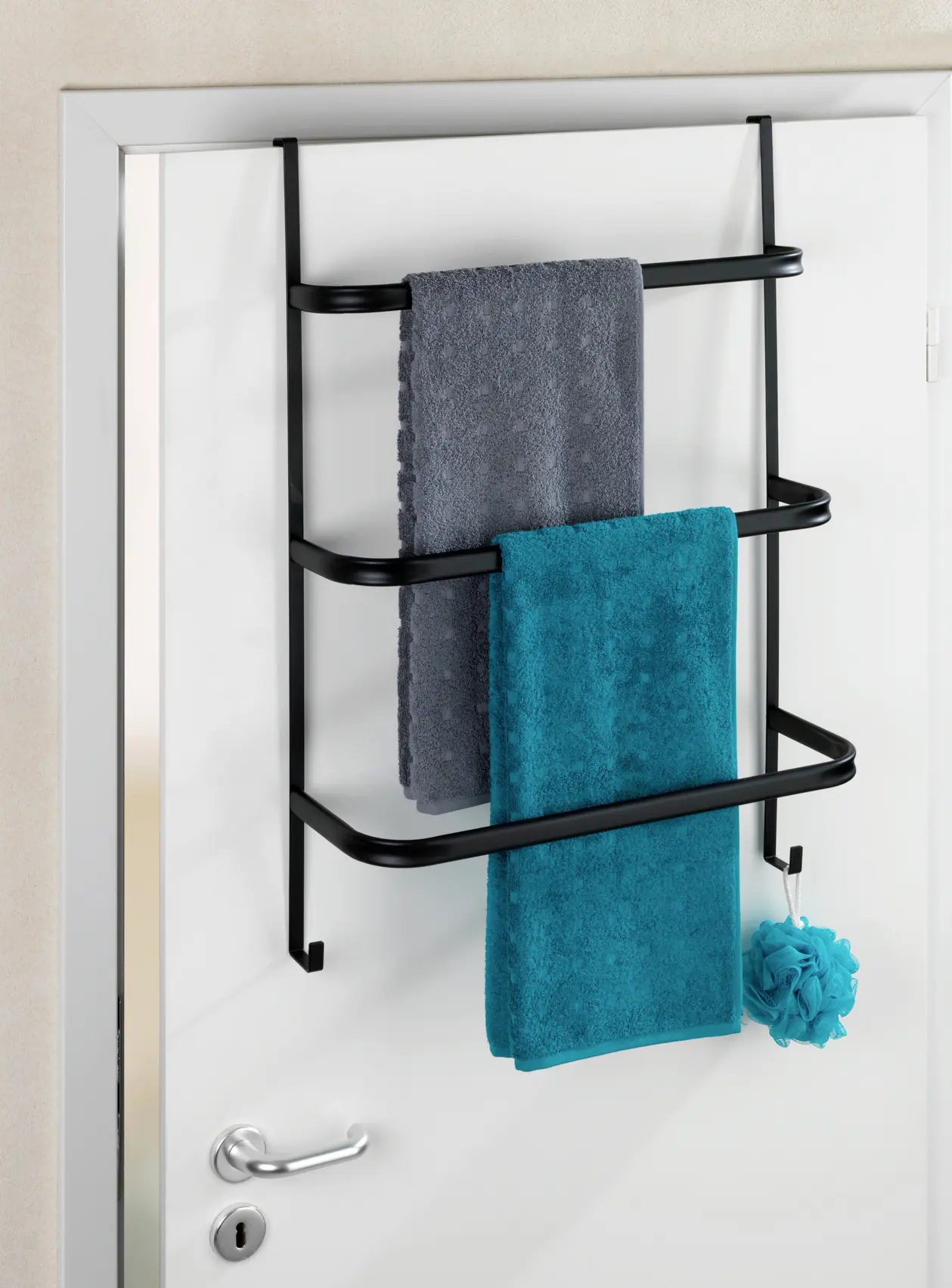 Wenko Handtuchhalter Tür Dusche Irpinia schwarz