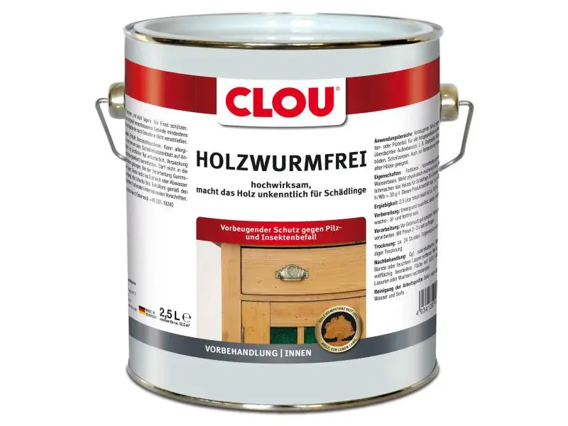 Clou Holzschutz Holzwurmfrei 2,5 L 