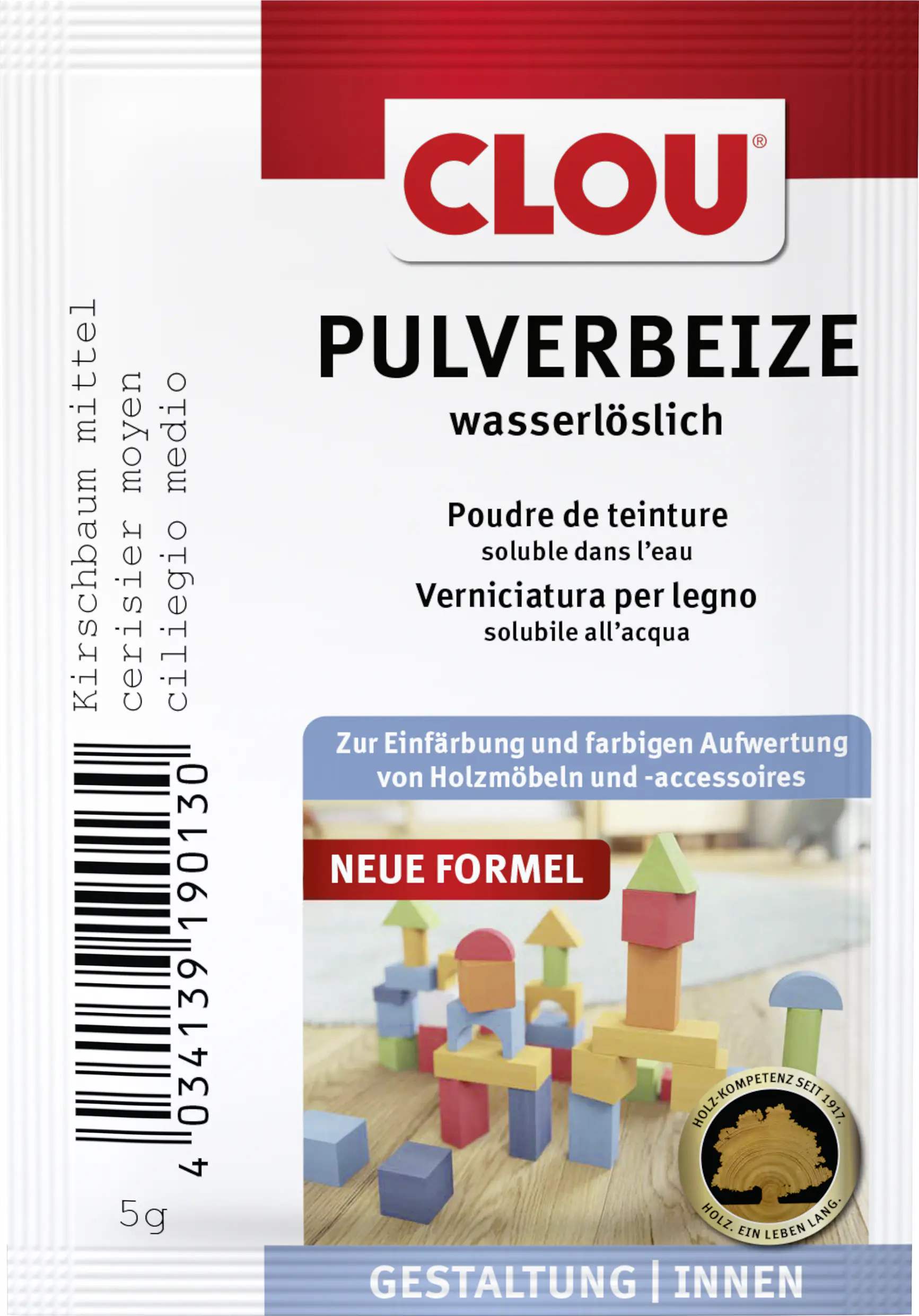 Clou Holzbeize 5 g kirschbaum mittel