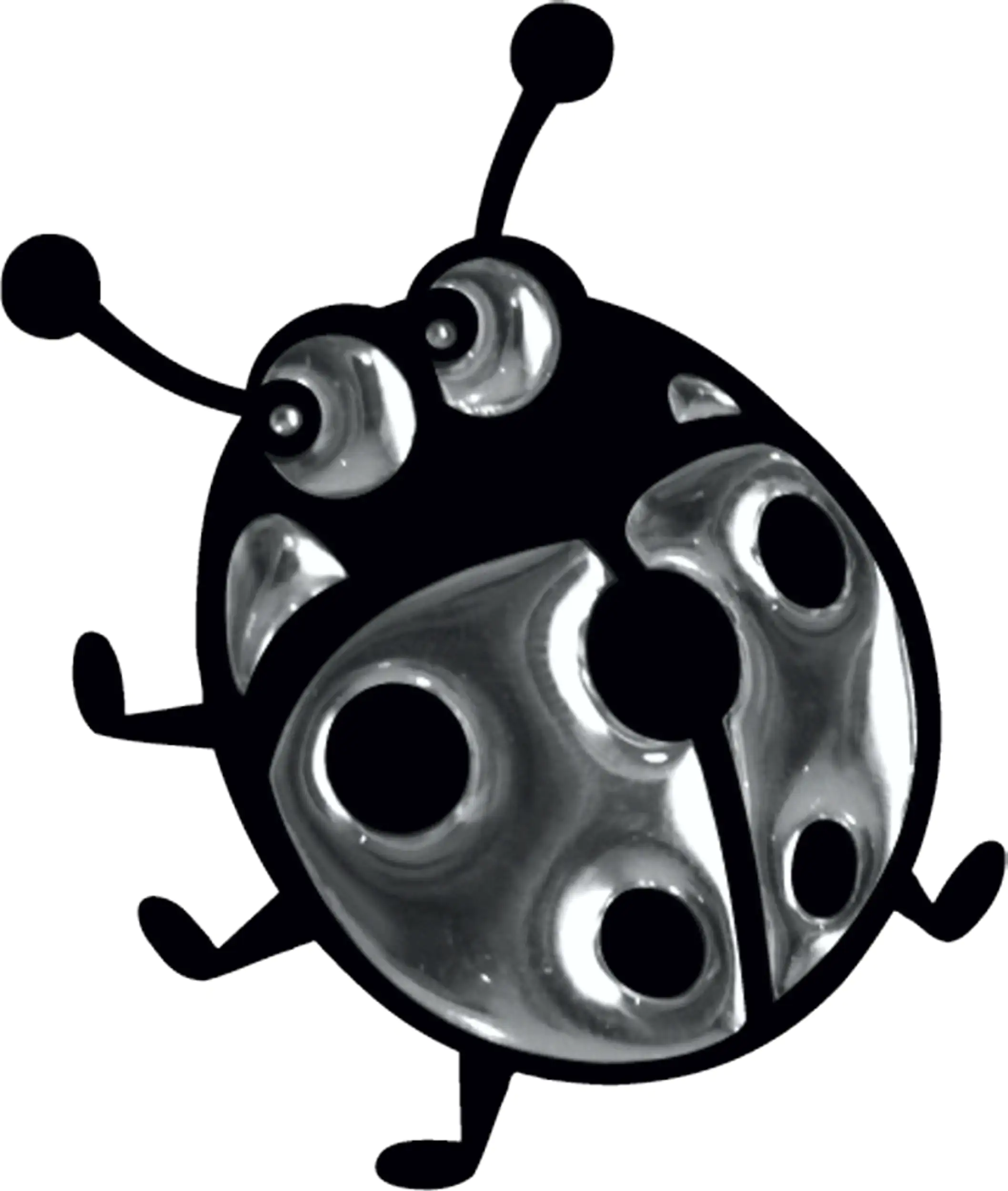 Hermann Schütz 3D-Chrome-Sticker Marienkäfer 45x40mm