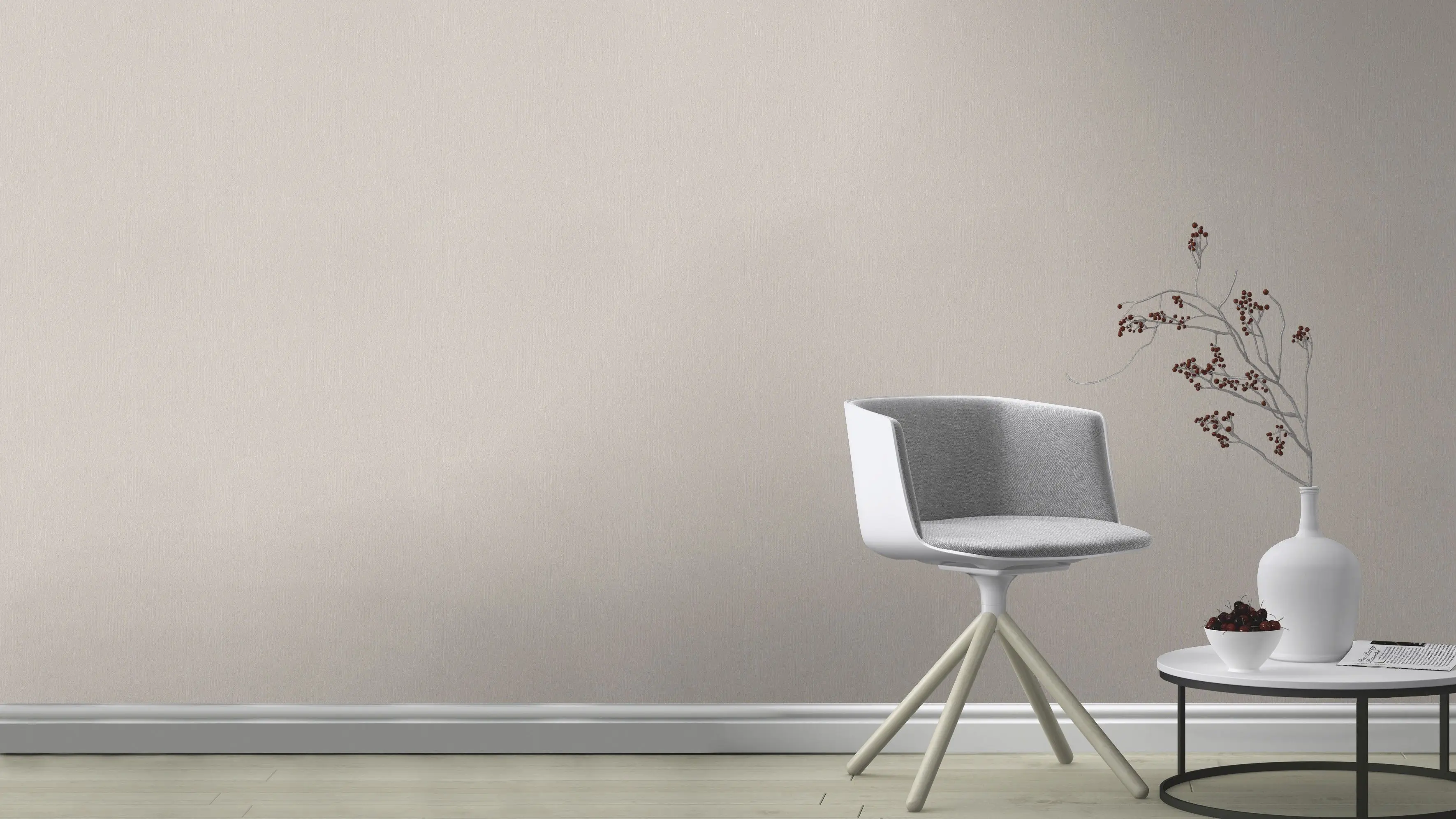 Rasch Vliestapete 415360 home Style uni beige 10,05 x 0,53 m