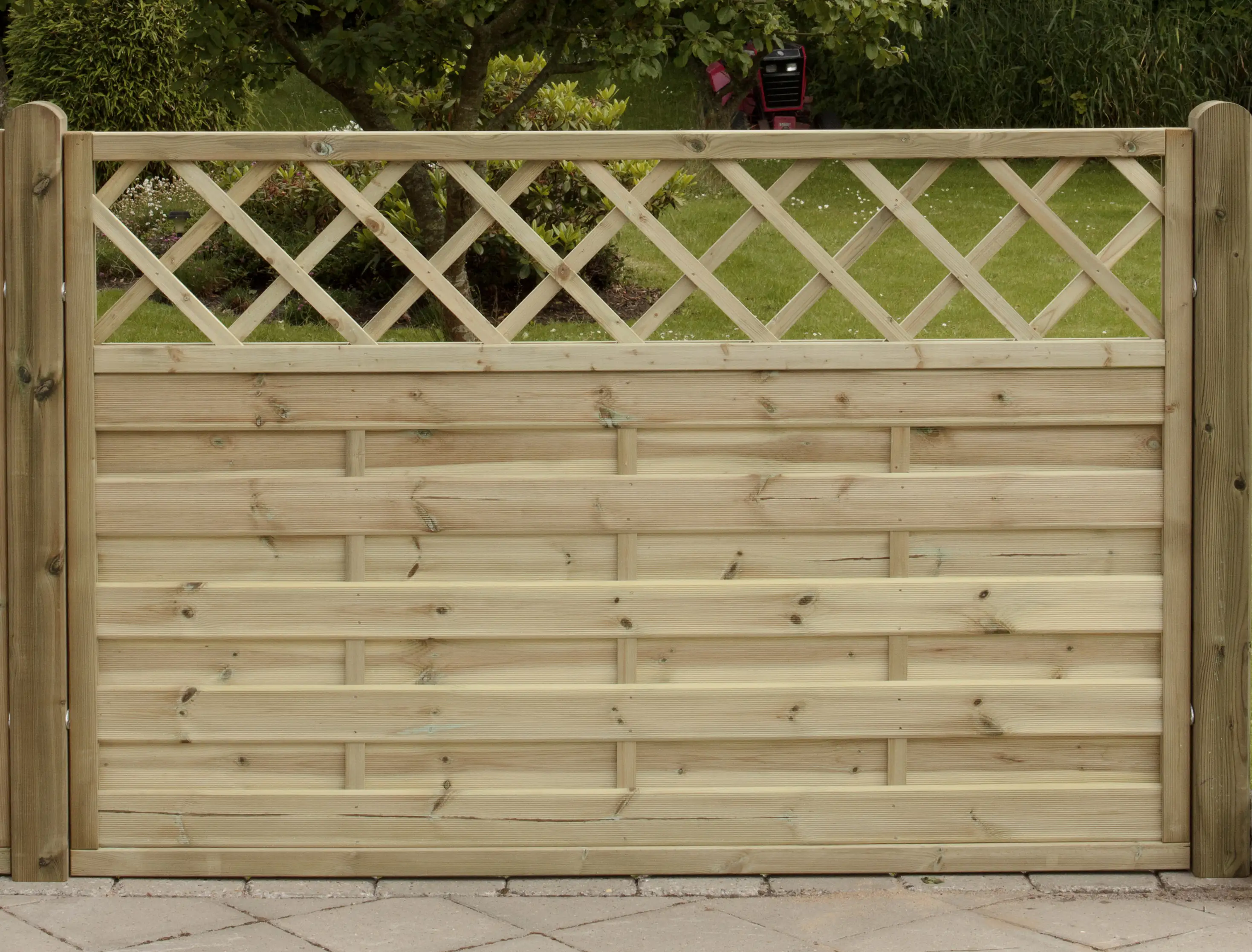 Plus Zaun Bergen mit Rankgitter 180 x 120 cm Druckimprägniert