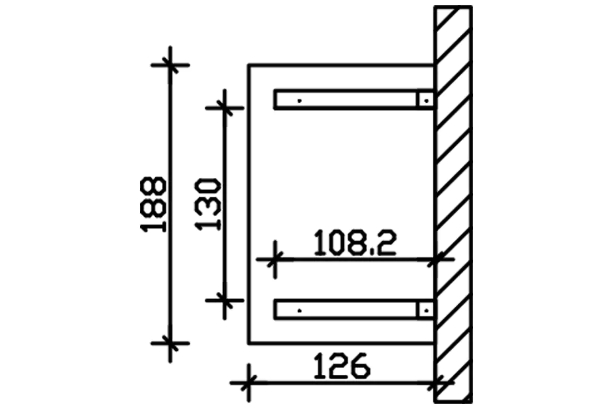 SKAN HOLZ Vordach Wesel Typ 2 188 x 126 cm, lasiert in Eiche hell