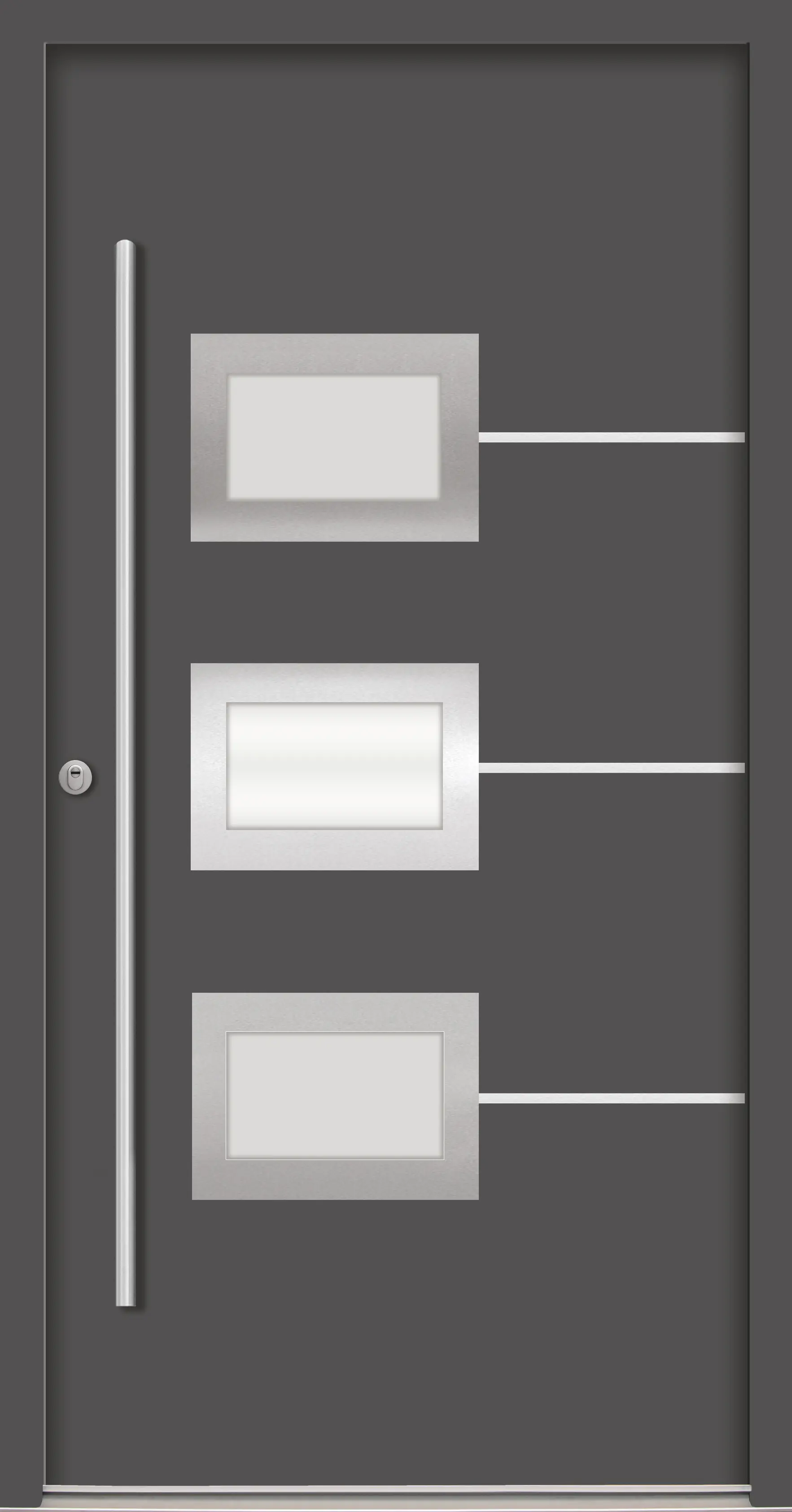 Splendoor Haustür Passivedoor Premium B03 RC2 Anthrazit DIN Links 100 x 210 cm