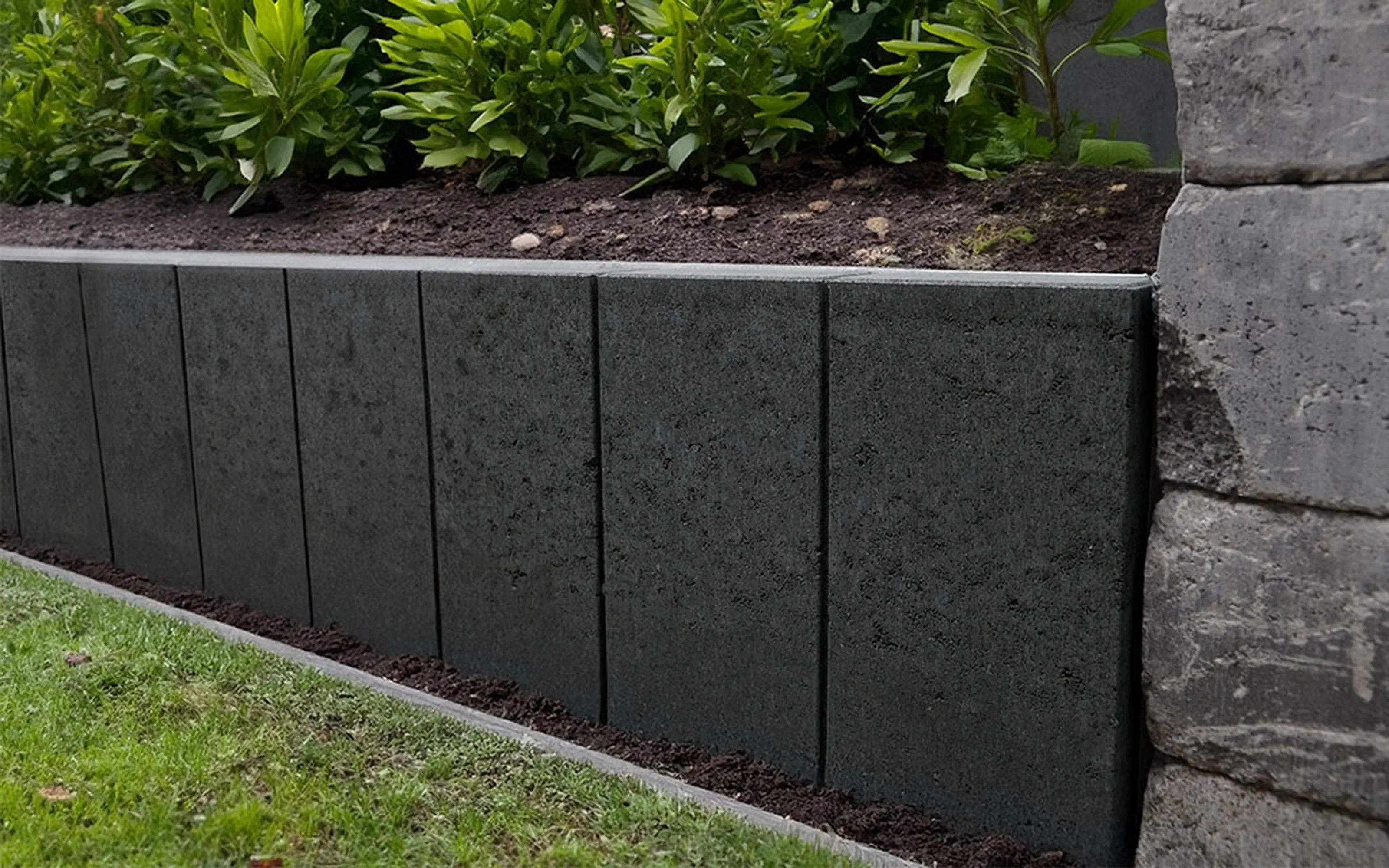 EHL Palisade Palibord Tulo Rechteck 50 x 30 x 8 cm anthrazit