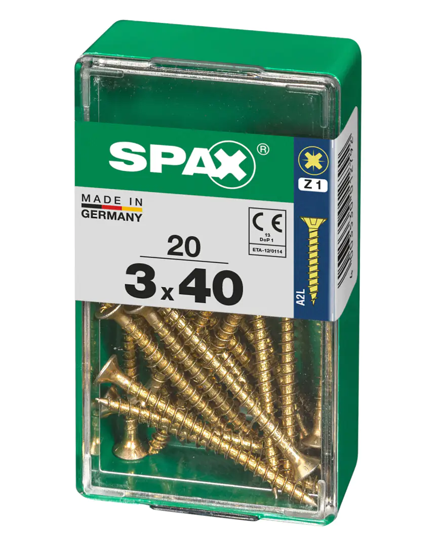 Spax Universalschrauben 3.0 x 40 mm PZ 1 - 20 Stk.