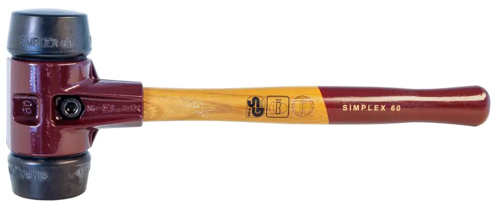 Simplex Gummihammer Ø 60 mm 1550 g Stiel 405 mm Simplex Gummihammer Ø 60 mm 1550 g Stiel 405 mm