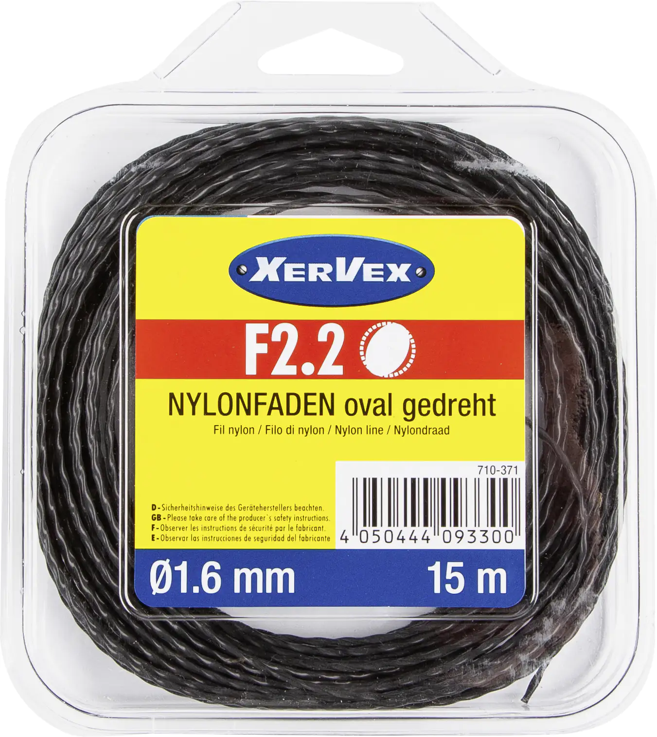 Nylonfaden F2.2 oval 1,6 mm 15 m