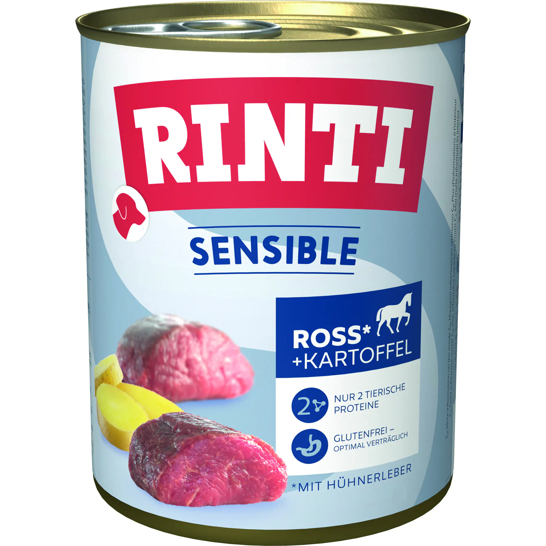 Rinti Sensible Hundenassfutter Adult getreidefrei 800 g Ross & Kartoffel