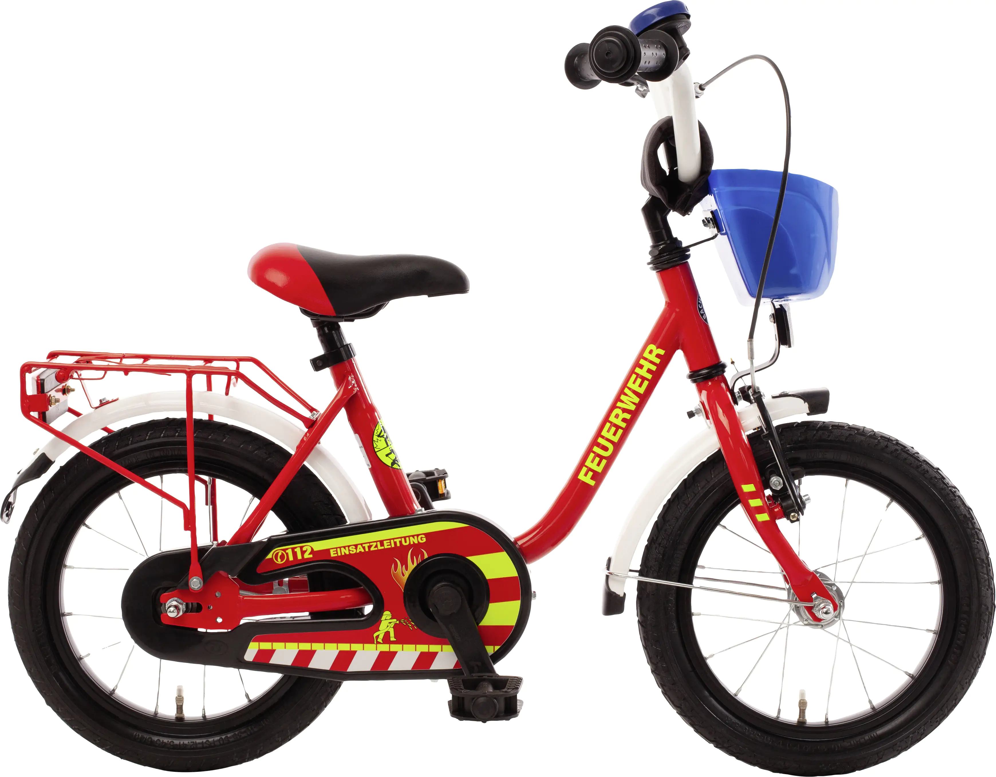 Bachtenkirch Kinderfahrrad Feuerwehr 14 Zoll feuerrot