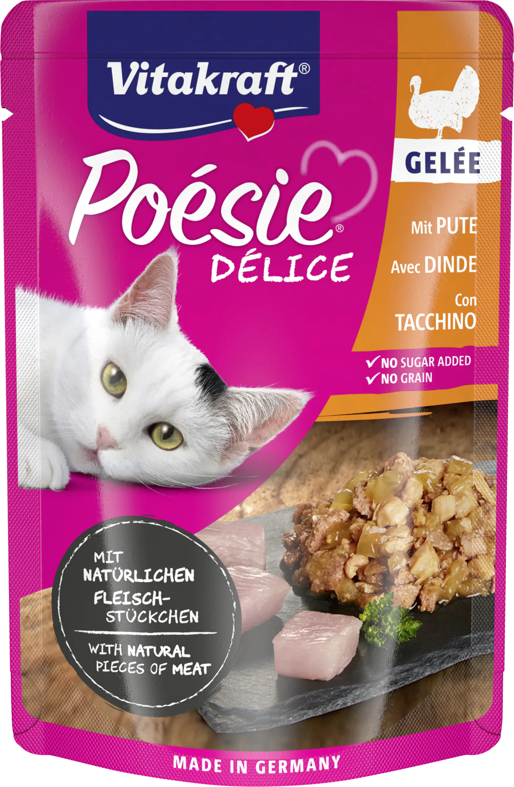 Vitakraft Poésie Katzenfutter Délice Gelée Pute 85 g