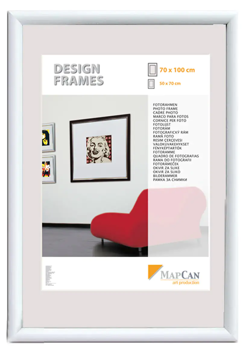 Kunststoff Bilderrahmen Design Frames weiß, 50 x 70 cm