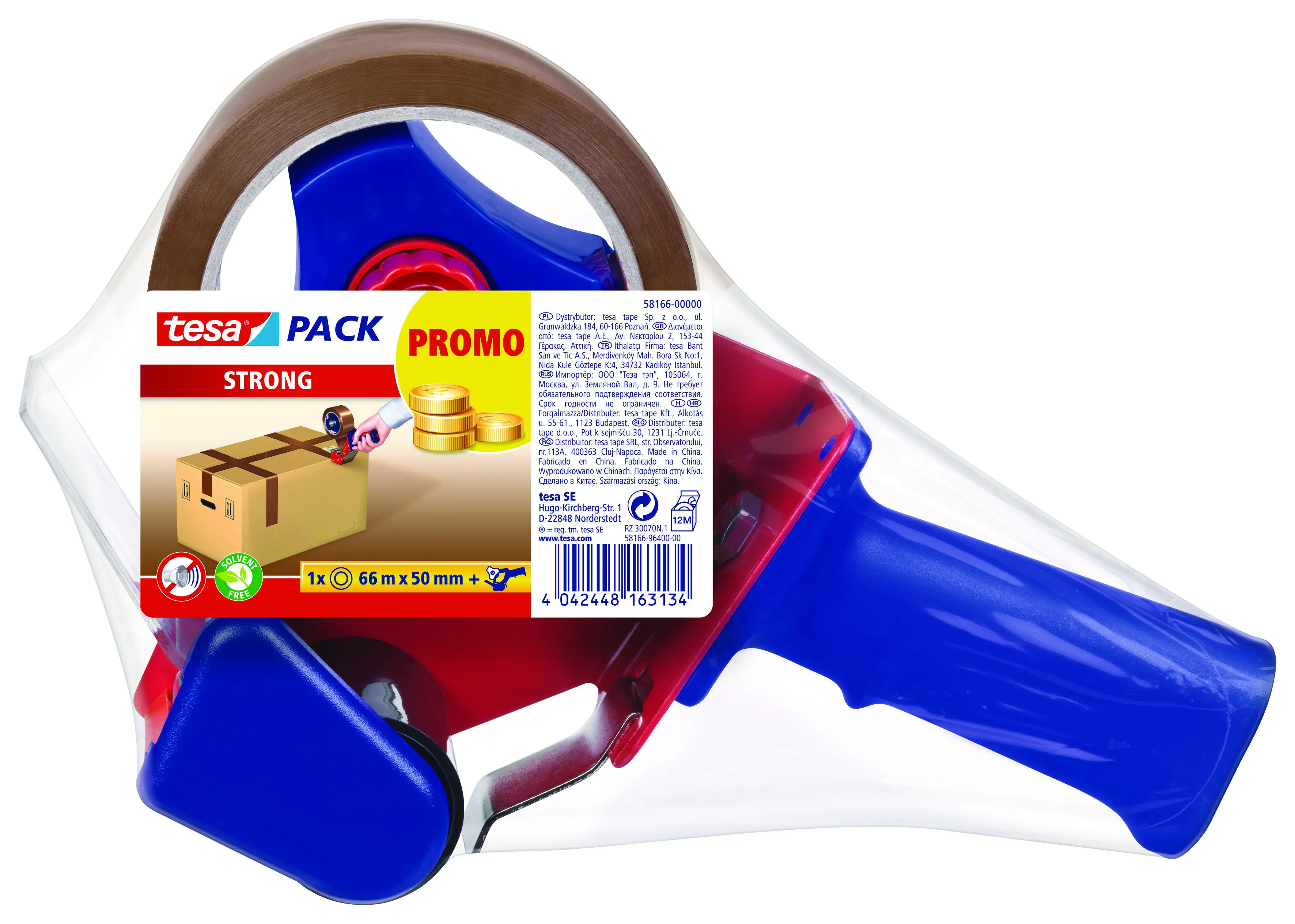 tesa Pack Strong 66 m x 50 mm, braun