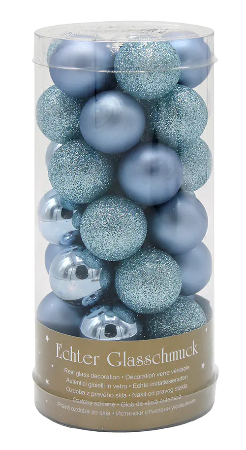 Weihnachtskugeln Ø 2 cm Glas petrol 35 Stück Weihnachtskugeln Ø 2 cm Glas petrol 35 Stück