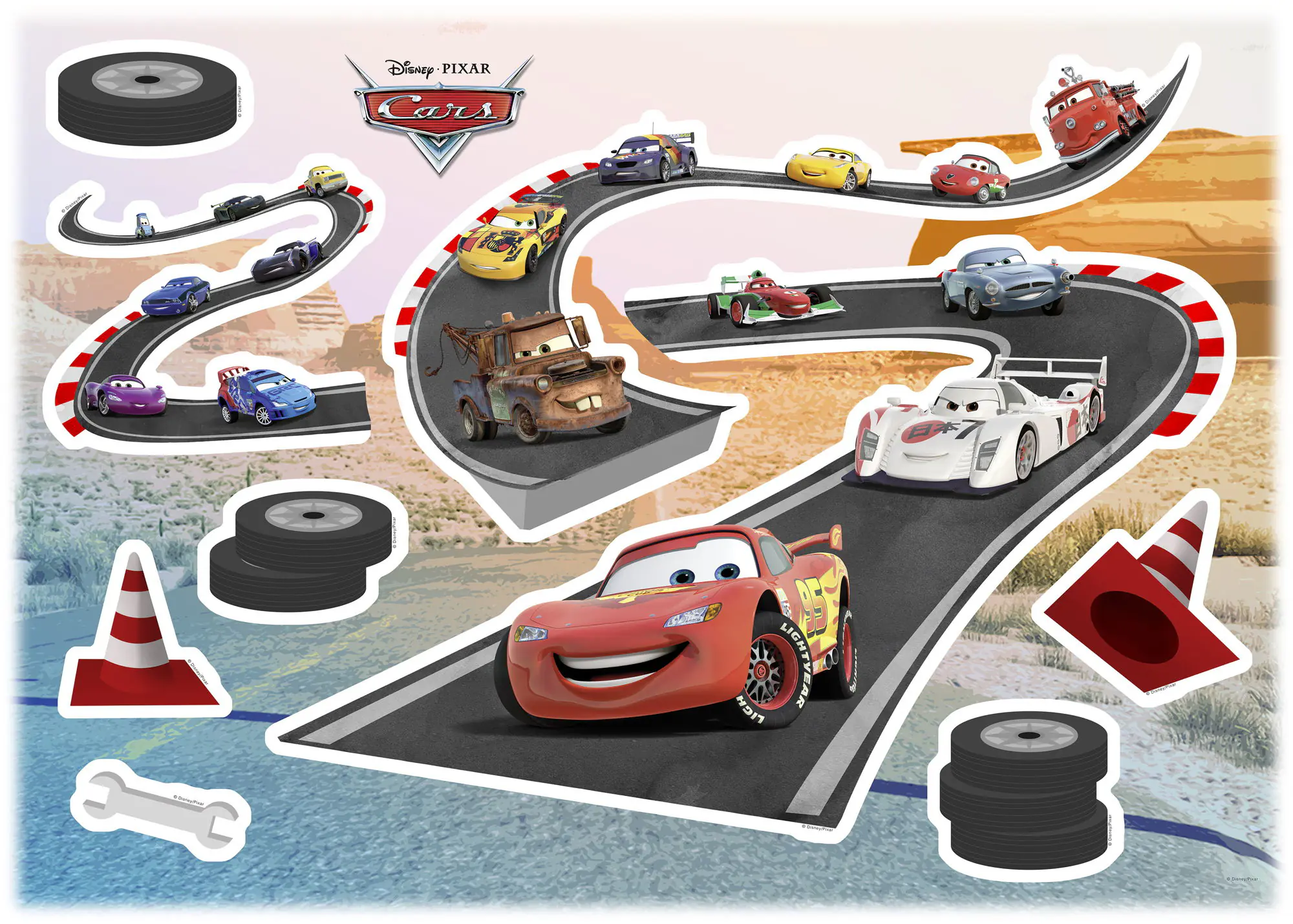Komar Decosticker Cars Track 50 x 70 cm  