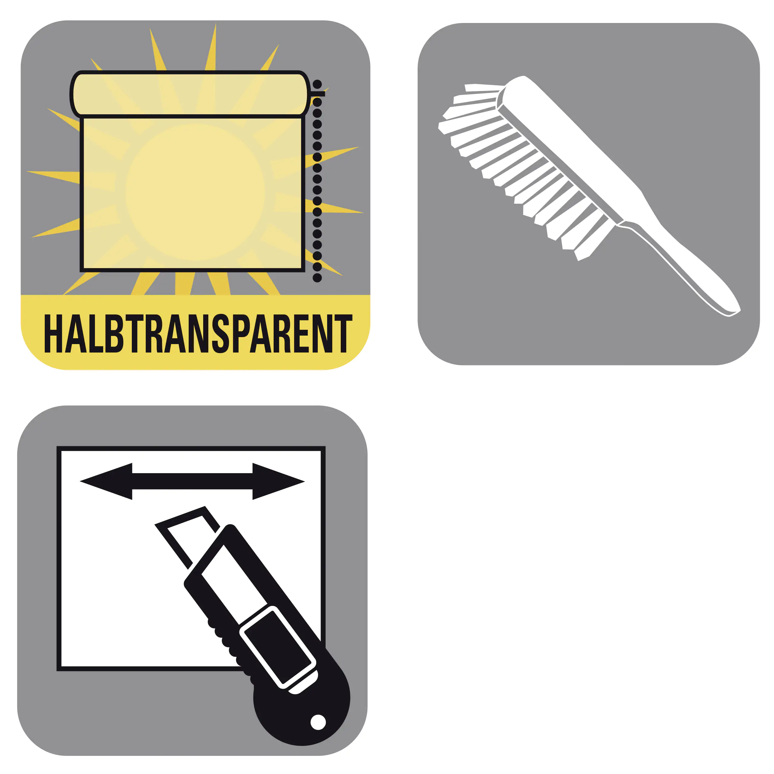 Gardinia EasyFix Rollo grau-melange 100 x 150 cm