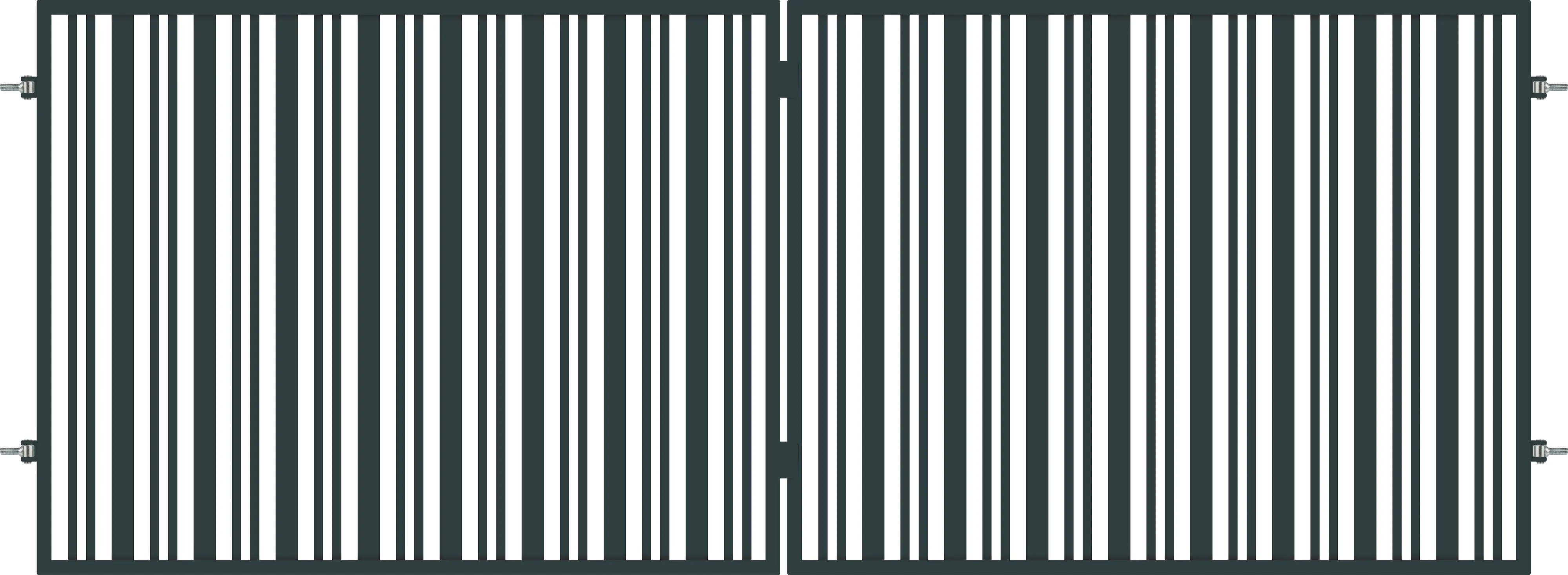 Polbram Doppeltor Berta 120 verzinkt anthrzit