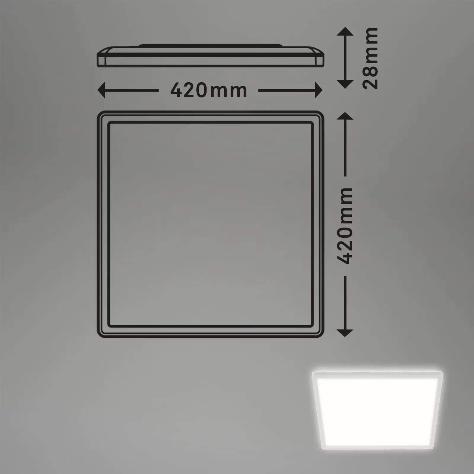Di-Ka SLIM Ultraflaches LED Panel SLIM mit Hintergrundbeleuchtung